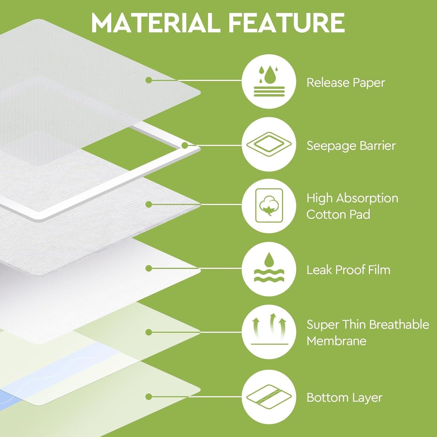 Paquete de 10 Parches de Aceite de Ricino STFOCE 16x13cm