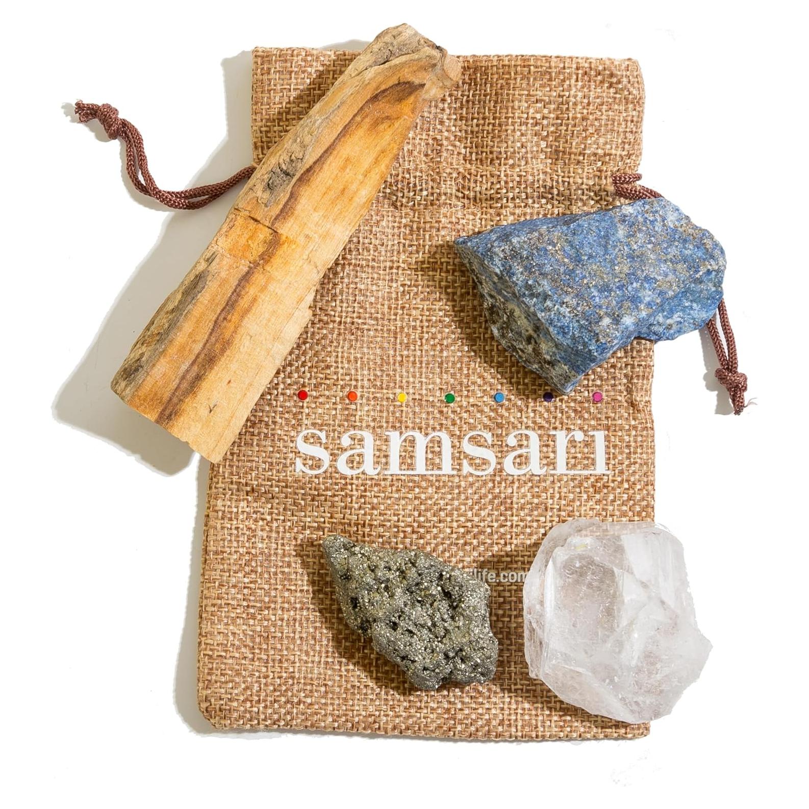 Juego de Sanación de Cristales XL Abundancia 5 Piezas SAMSARI