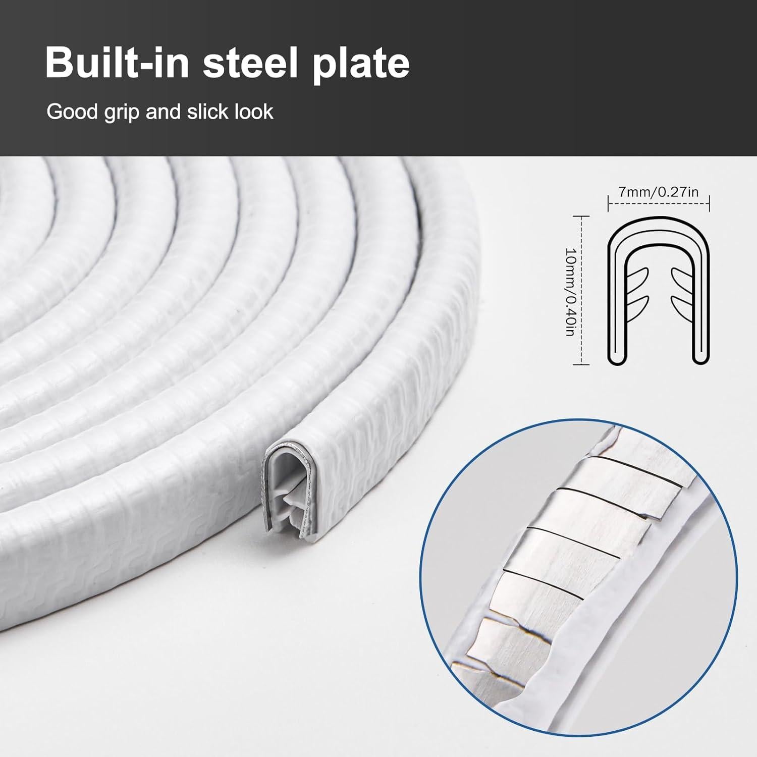 Protector de Bordes de Puertas de Coche Colisal 5M Blanco