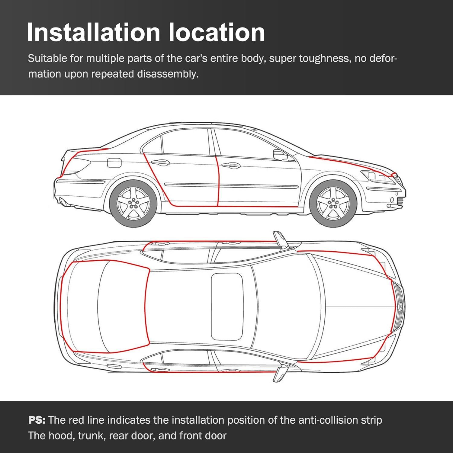 Protector de Bordes de Puertas de Coche Colisal 5M Blanco