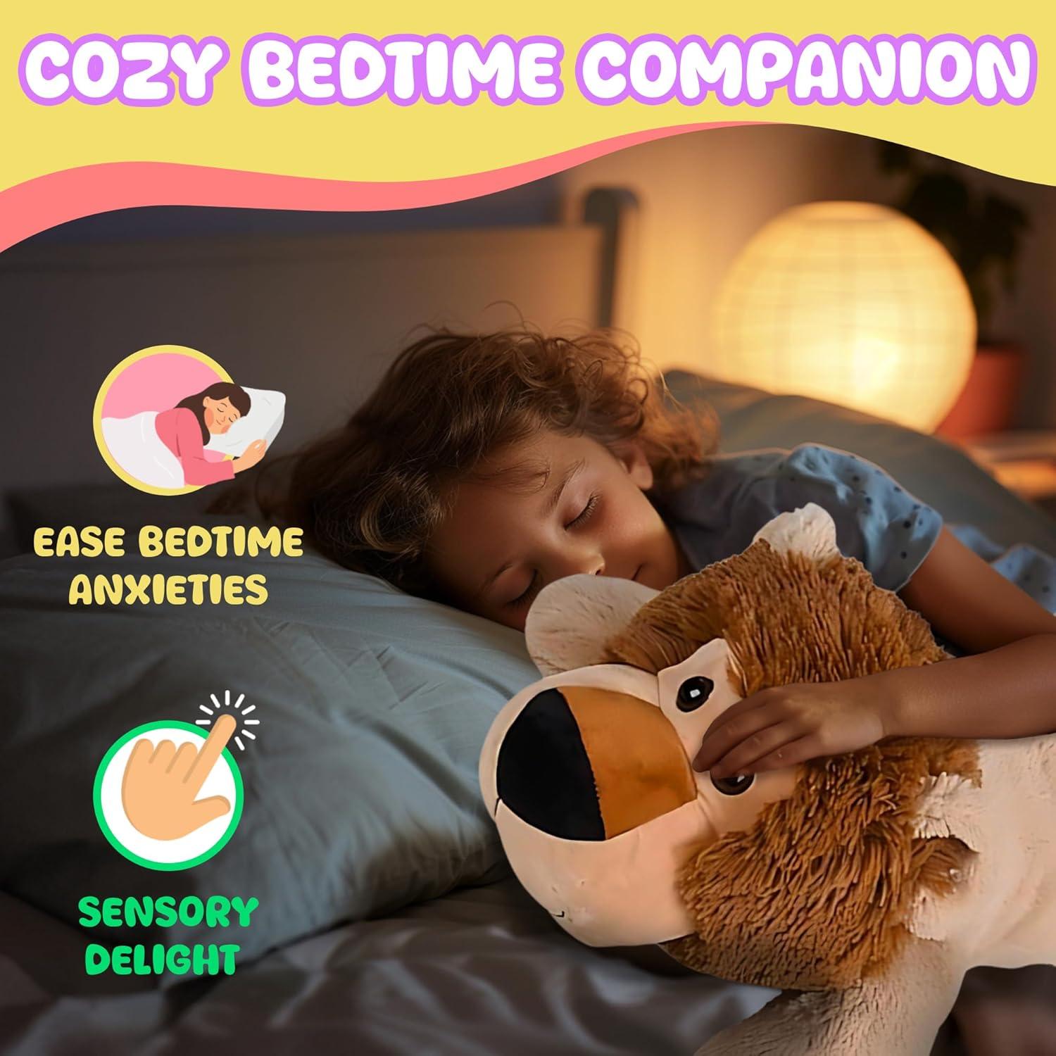 Peluche Jumbo León 81 cm Forest & Twelfth, suave y abrazable