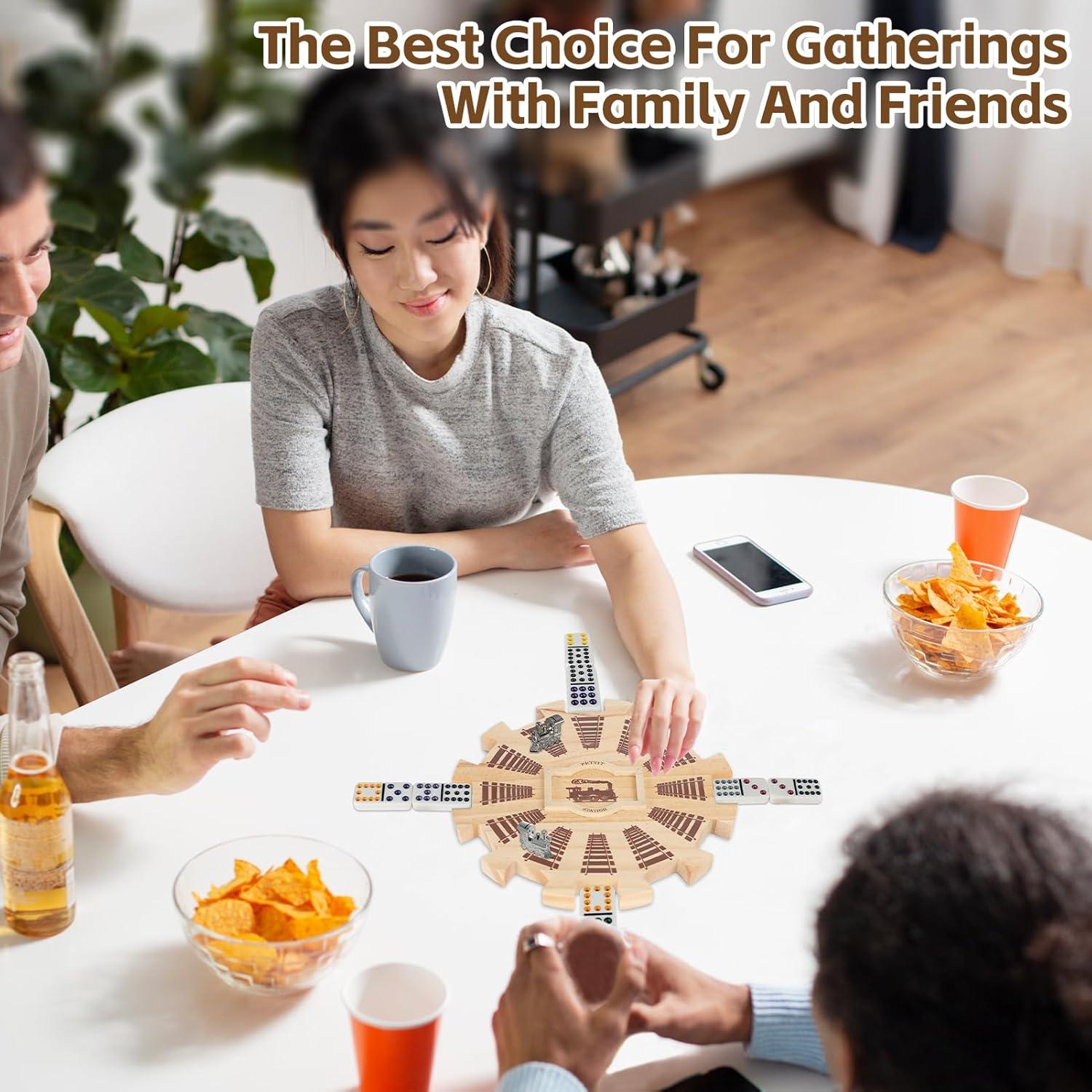 Círculo de Dominó Mexicano de Madera NVAAV para 12 Jugadores