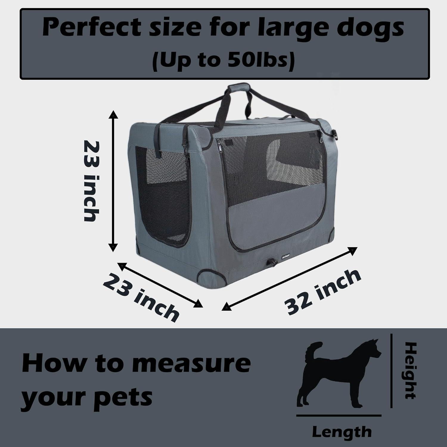 Transportín grande Prutapet 81x58x58 cm suave para mascotas