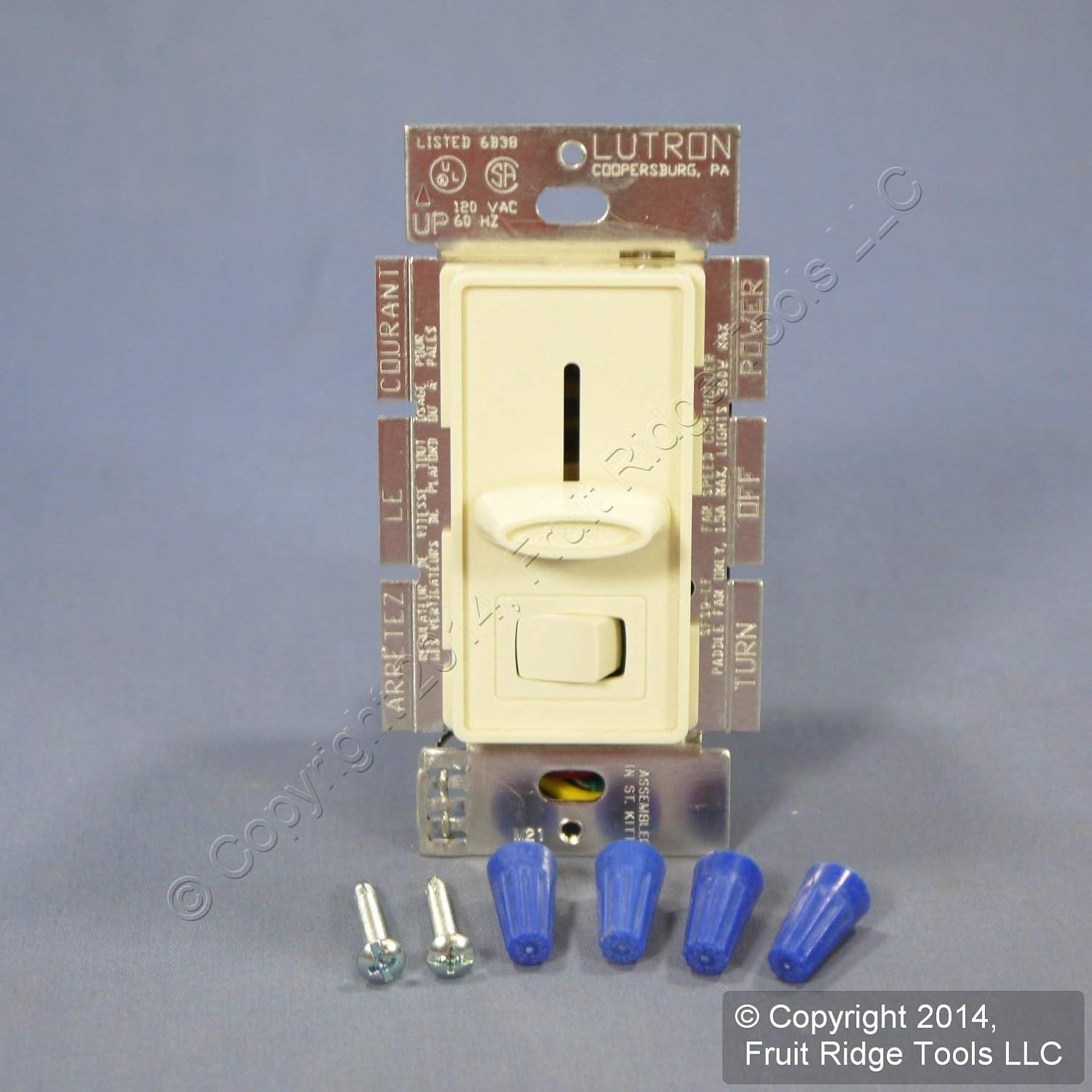 Control de Ventilador Lutron AYFSQ-F-AL 3 Velocidades Almendra