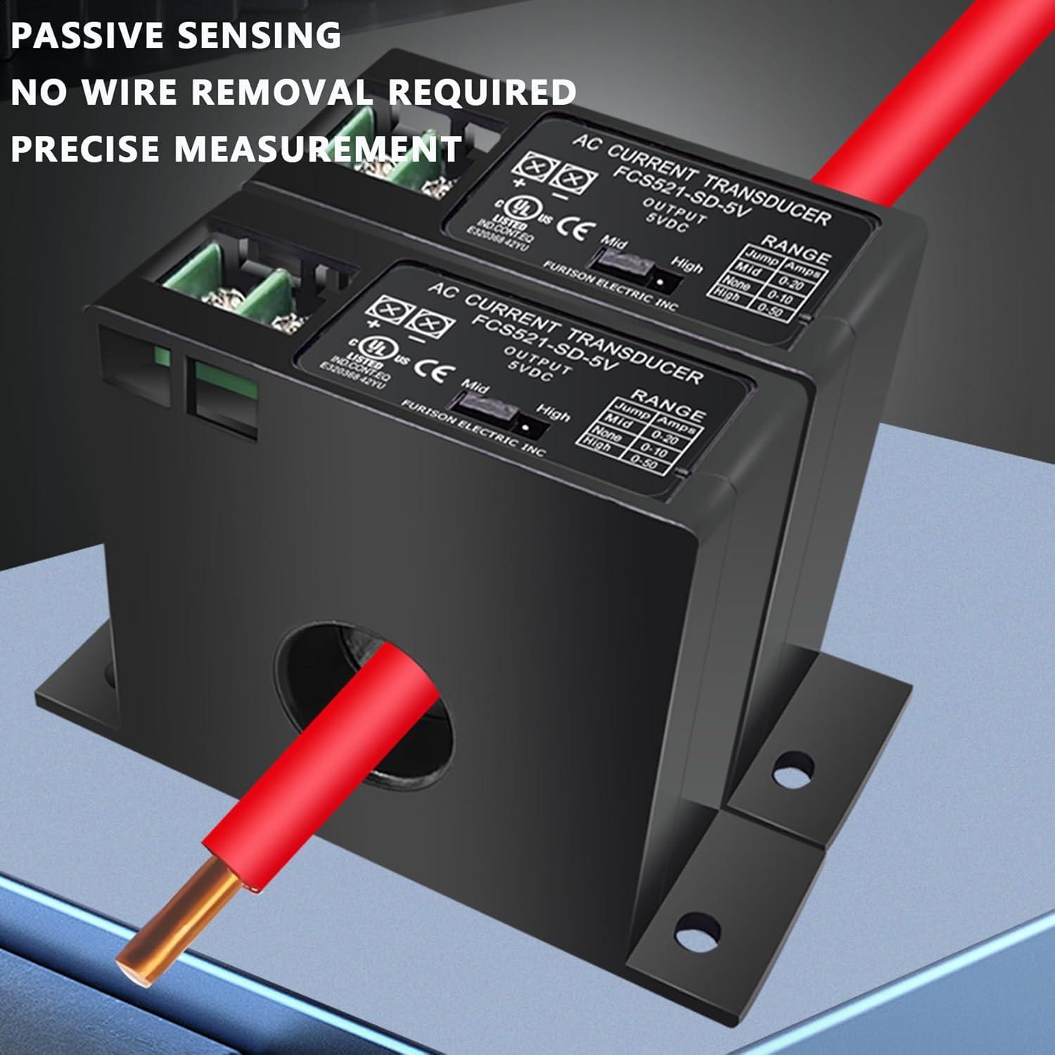 Transmisor de Corriente AC FCS2151-SD-10V 0-200A Nodehawk