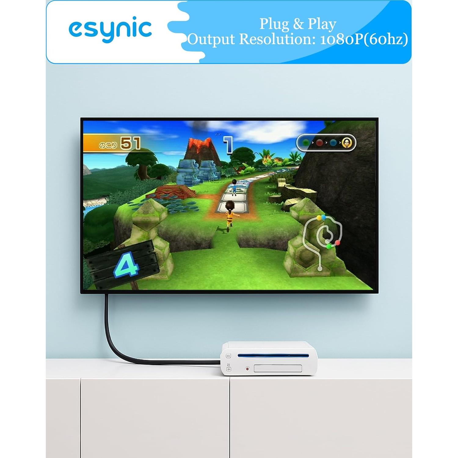 Convertidor eSynic RCA hembra a HDMI macho 1080P 60Hz