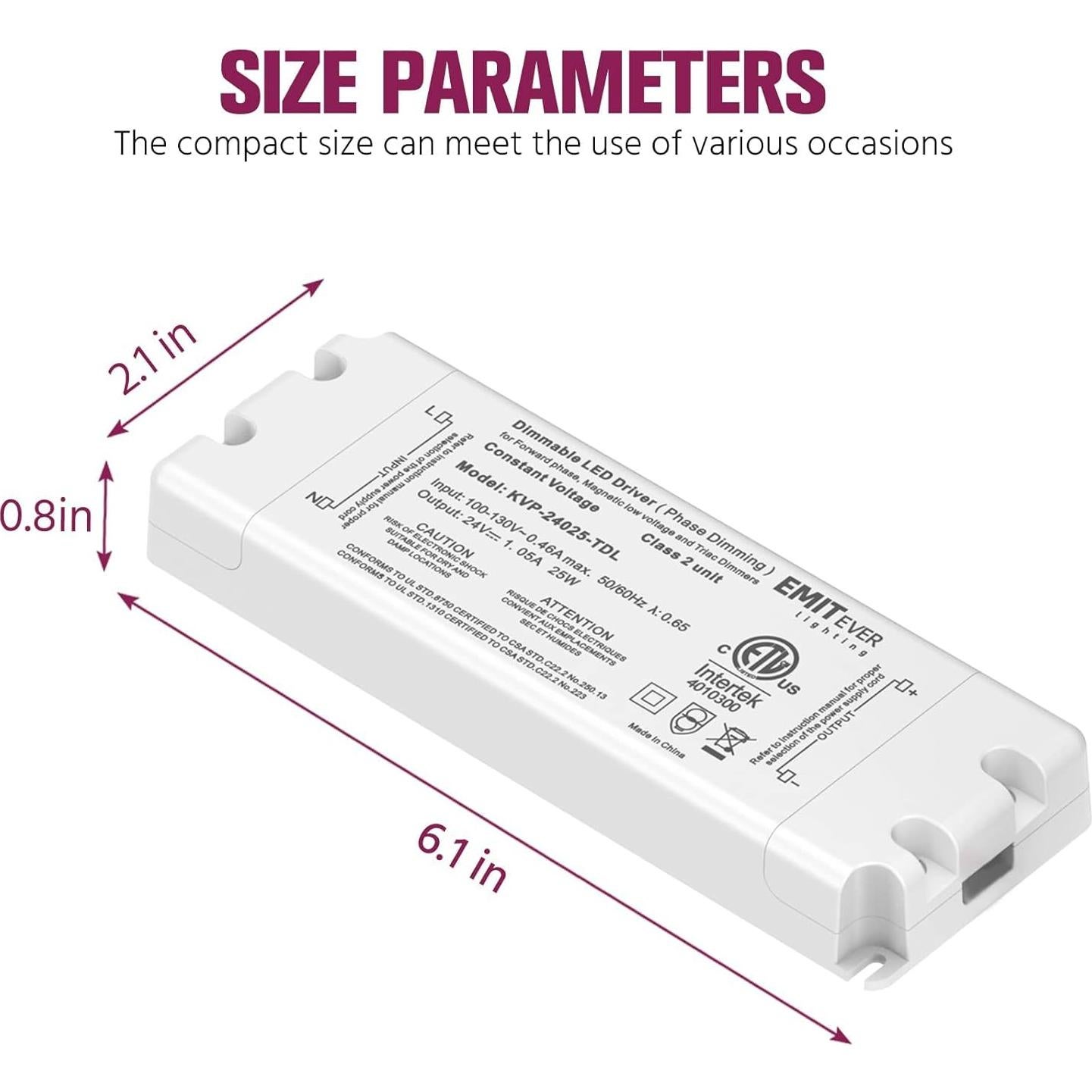 Controlador Regulable Triac EMITEVER 25W 24V 2 Pcs LED
