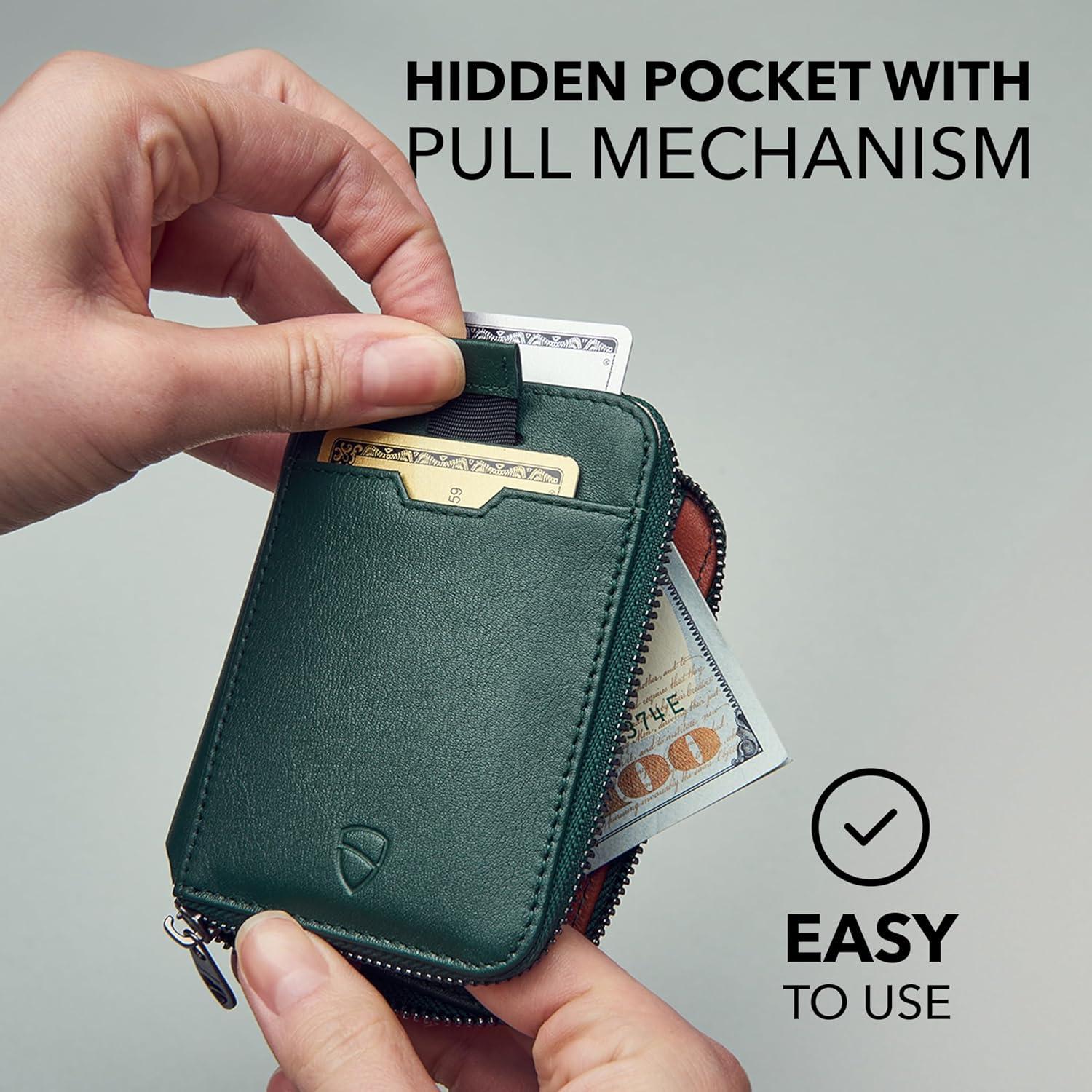 Cartera de Cuero Minimalista Vaultskin NOTTING HILL con RFID