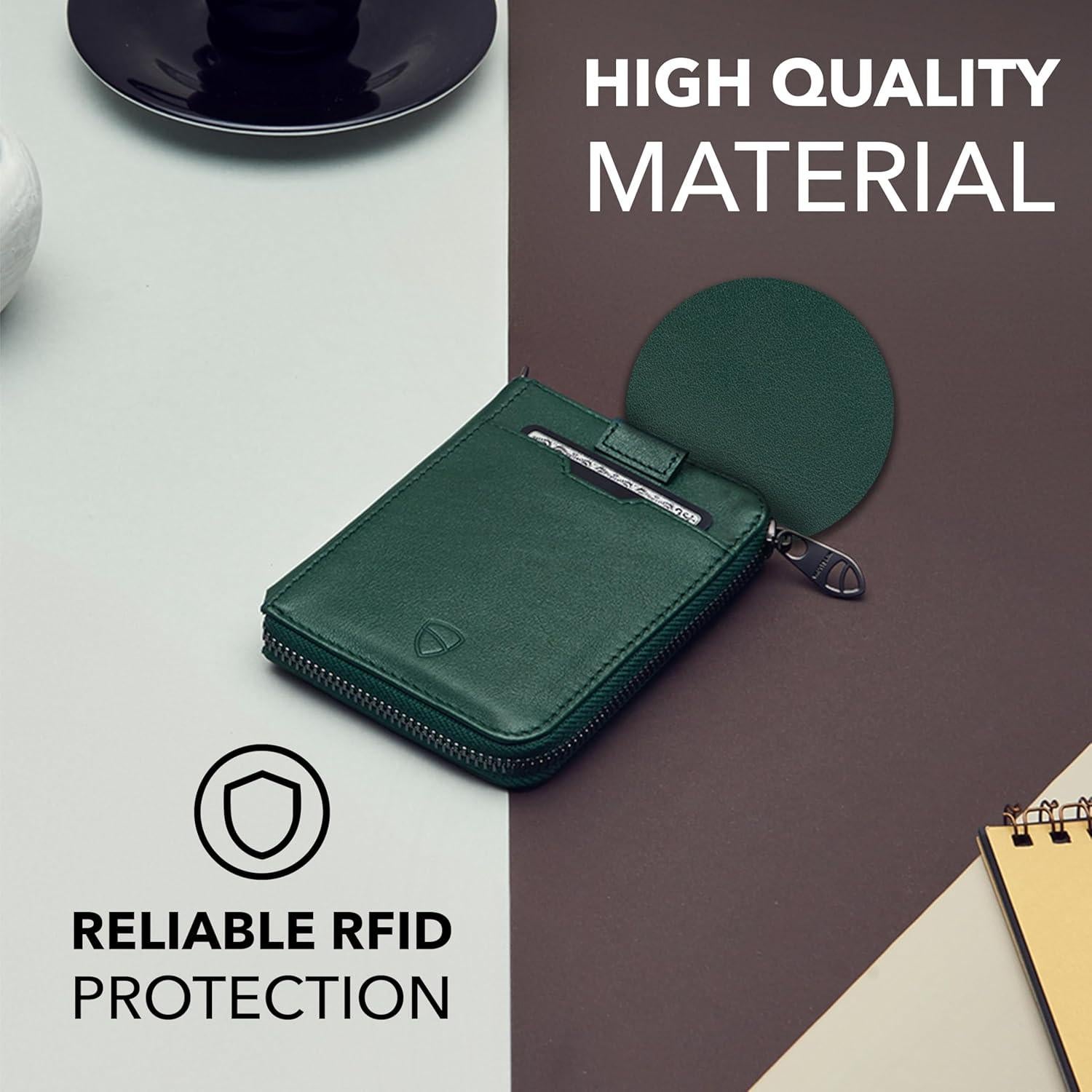 Cartera de Cuero Minimalista Vaultskin NOTTING HILL con RFID