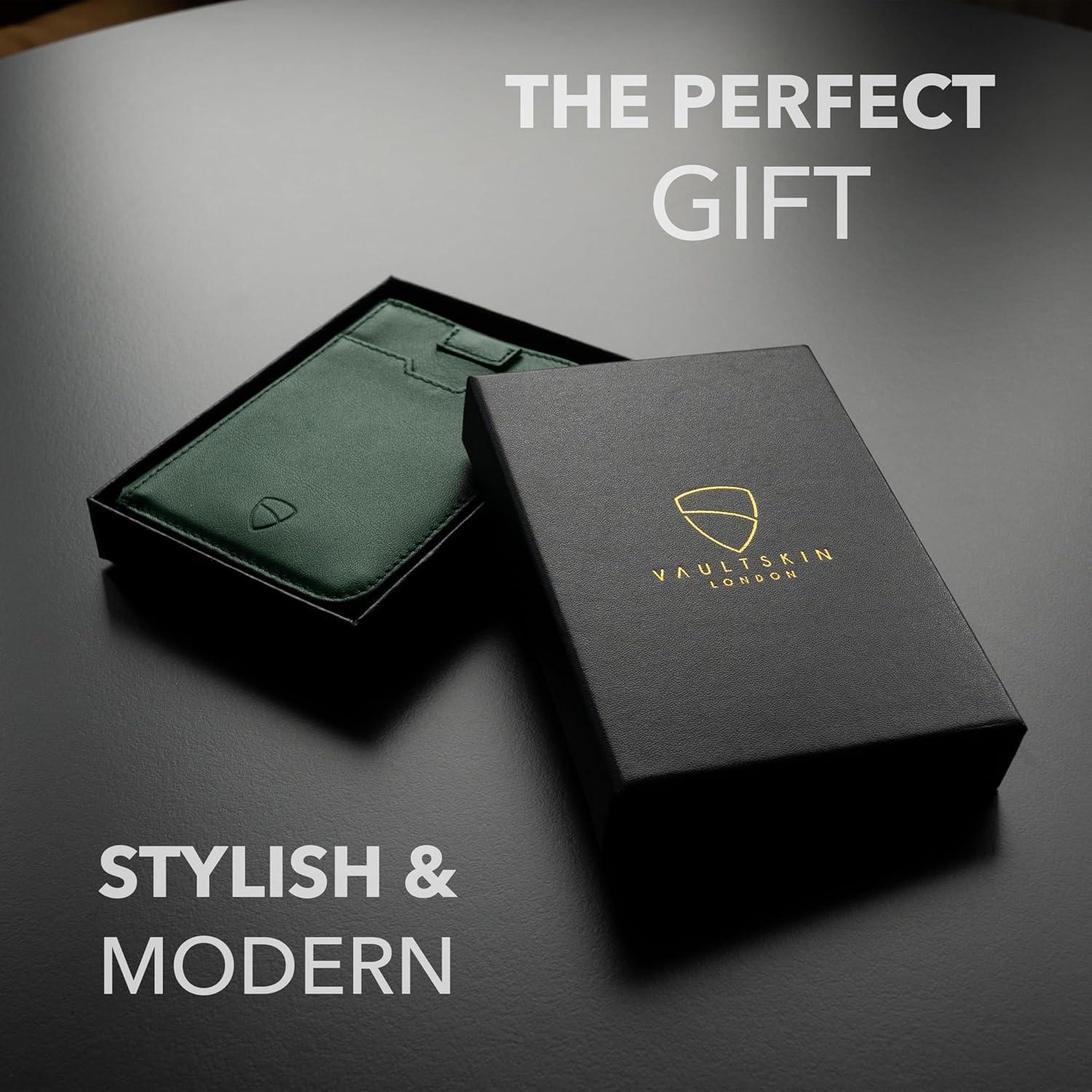 Cartera de Cuero Minimalista Vaultskin NOTTING HILL con RFID