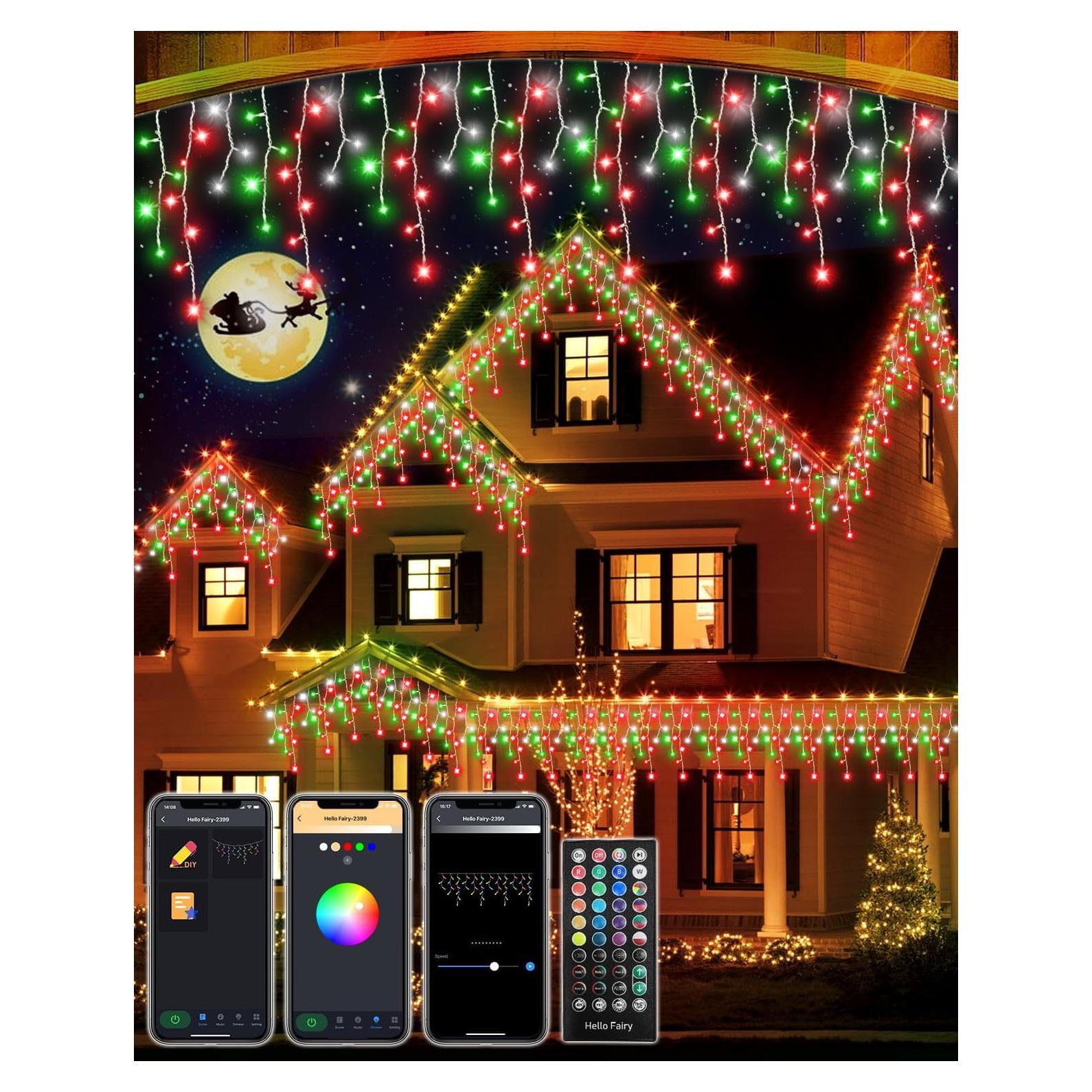 Luces de Cuerda de Carámbano LED Inteligentes 10m - Hysiry