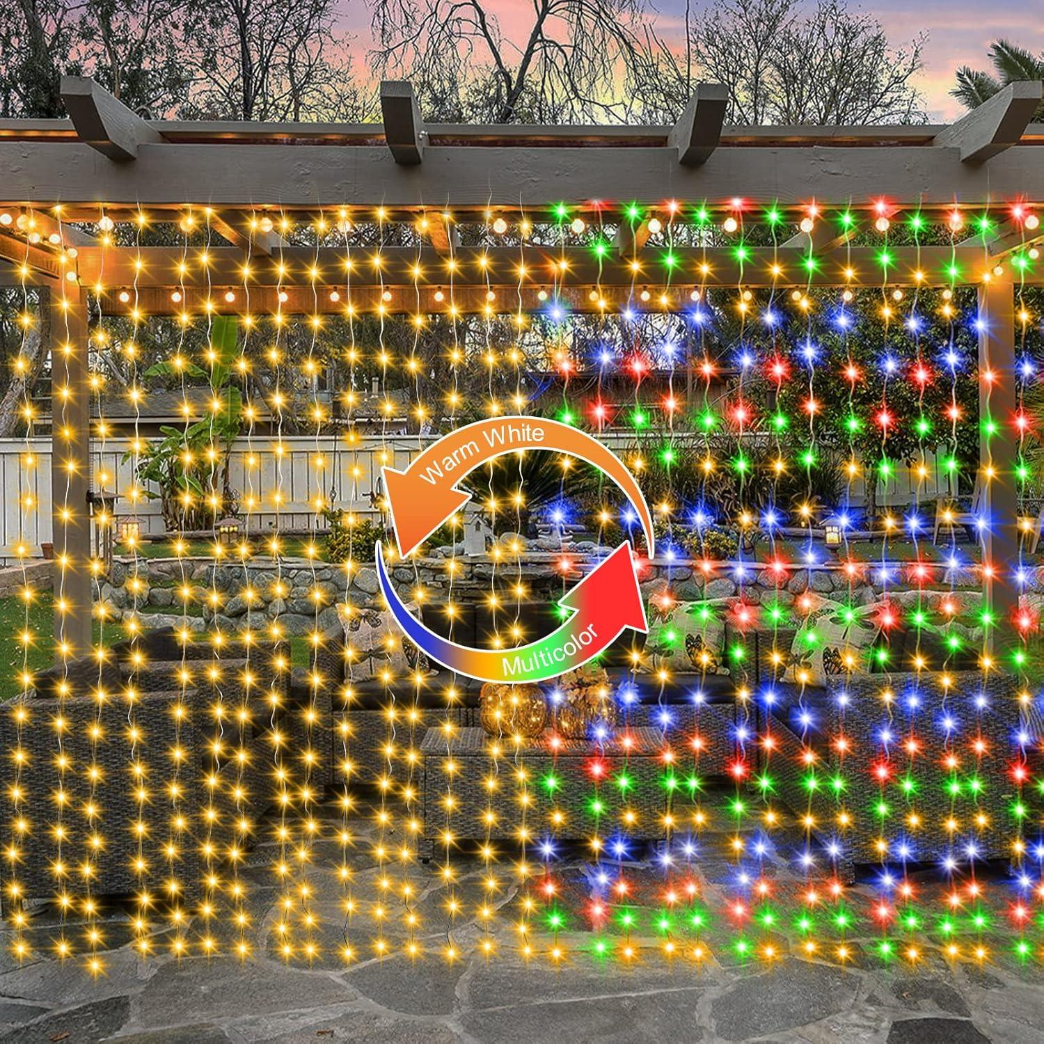 Luces de Cortina LED Echosari 200 LED 2m x 2m Control Remoto