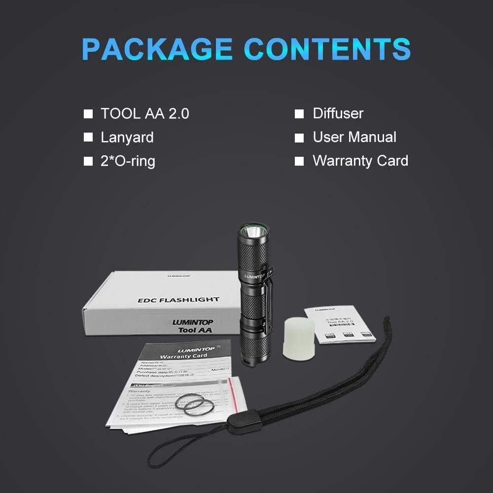Linterna LED LUMINTOP Herramienta AA2.0 Nichia 650 Lúmenes