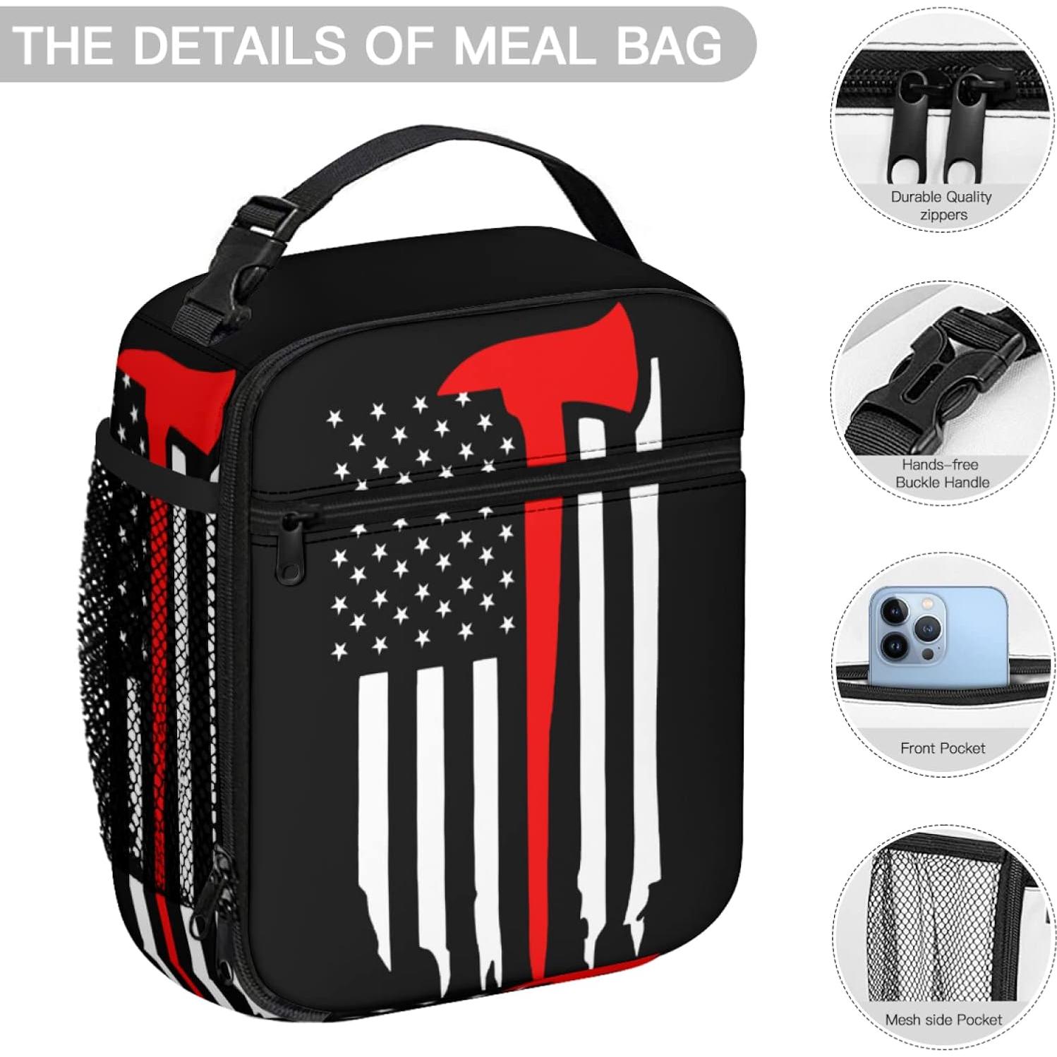 Bolsa de Almuerzo Aislada Miaoquhe 26x11x21 cm Bandera Americana