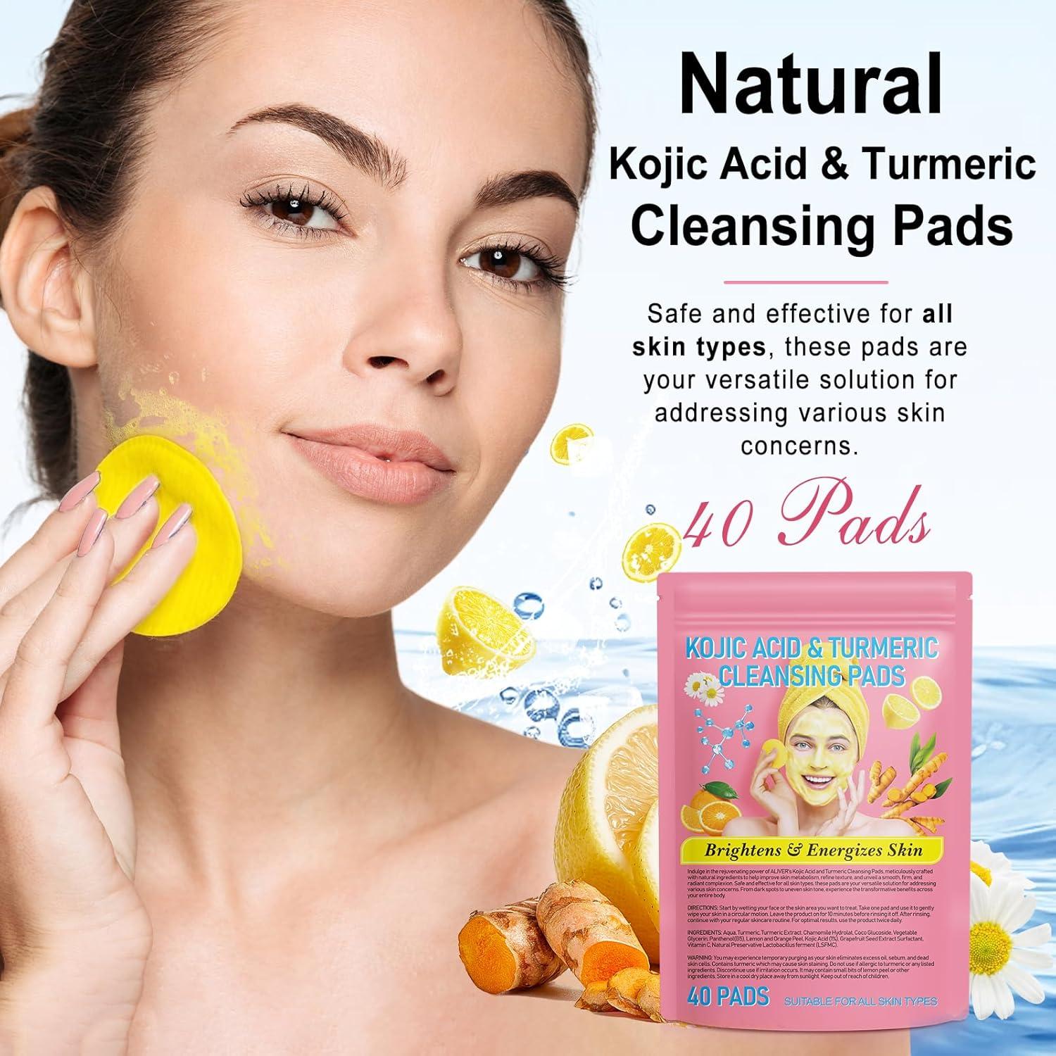 Discos Exfoliantes Faciales de Cúrcuma Newseel - 40 PCS