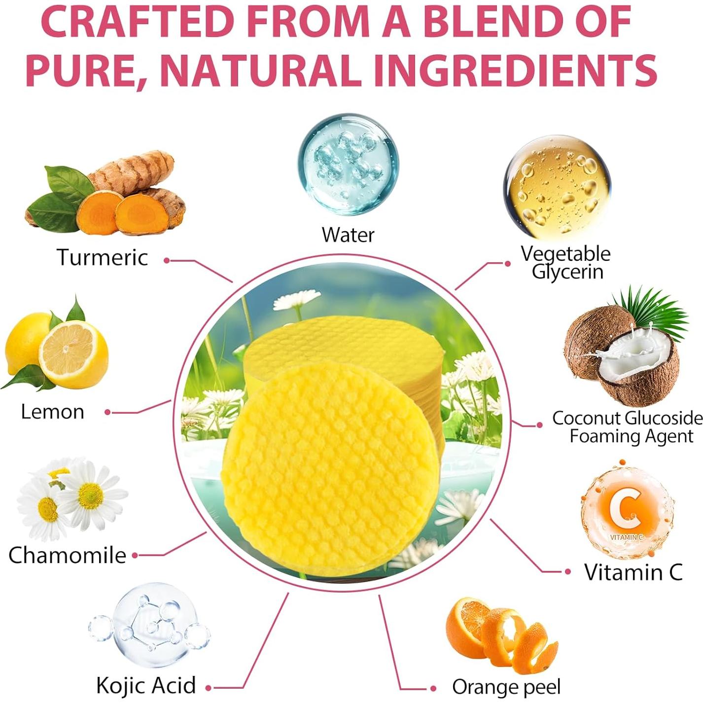 Discos Exfoliantes Faciales de Cúrcuma Newseel - 40 PCS