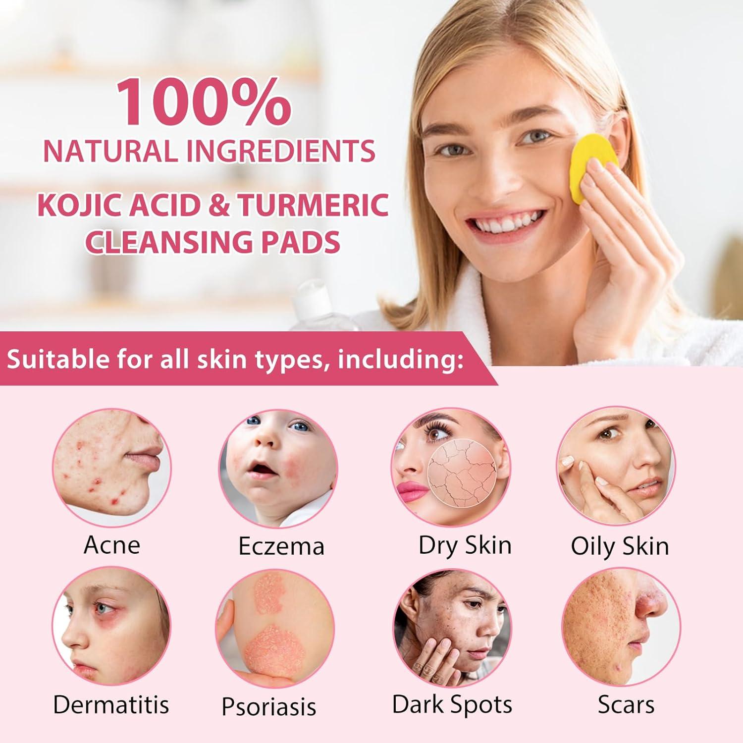 Discos Exfoliantes Faciales de Cúrcuma Newseel - 40 PCS