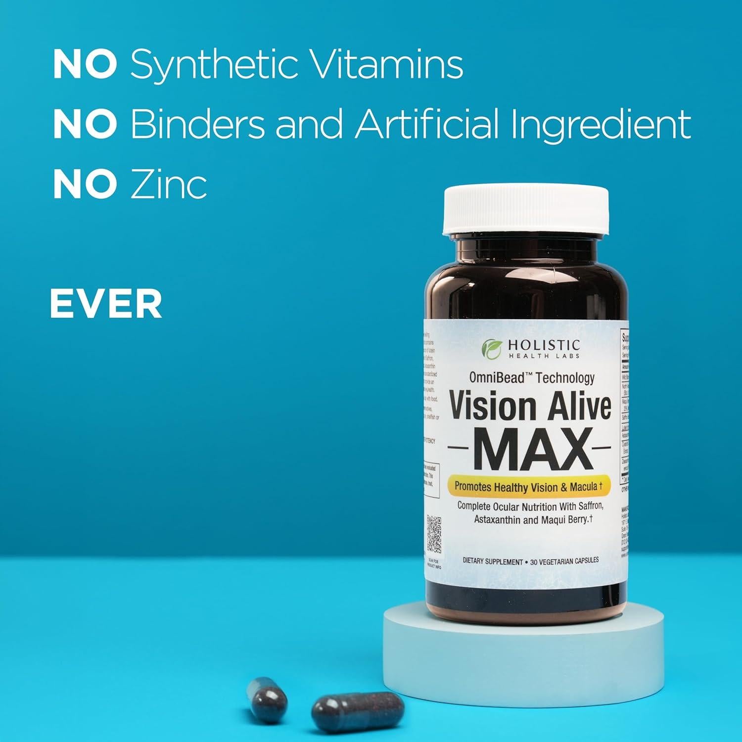 Suplemento Ocular Vision Alive Max 30 Cápsulas Naturales