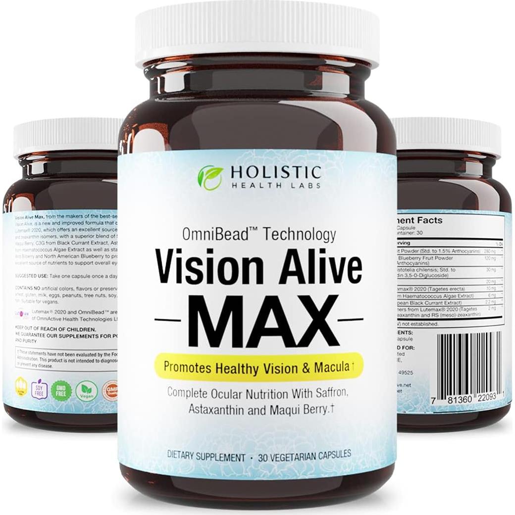 Suplemento Ocular Vision Alive Max 30 Cápsulas Naturales