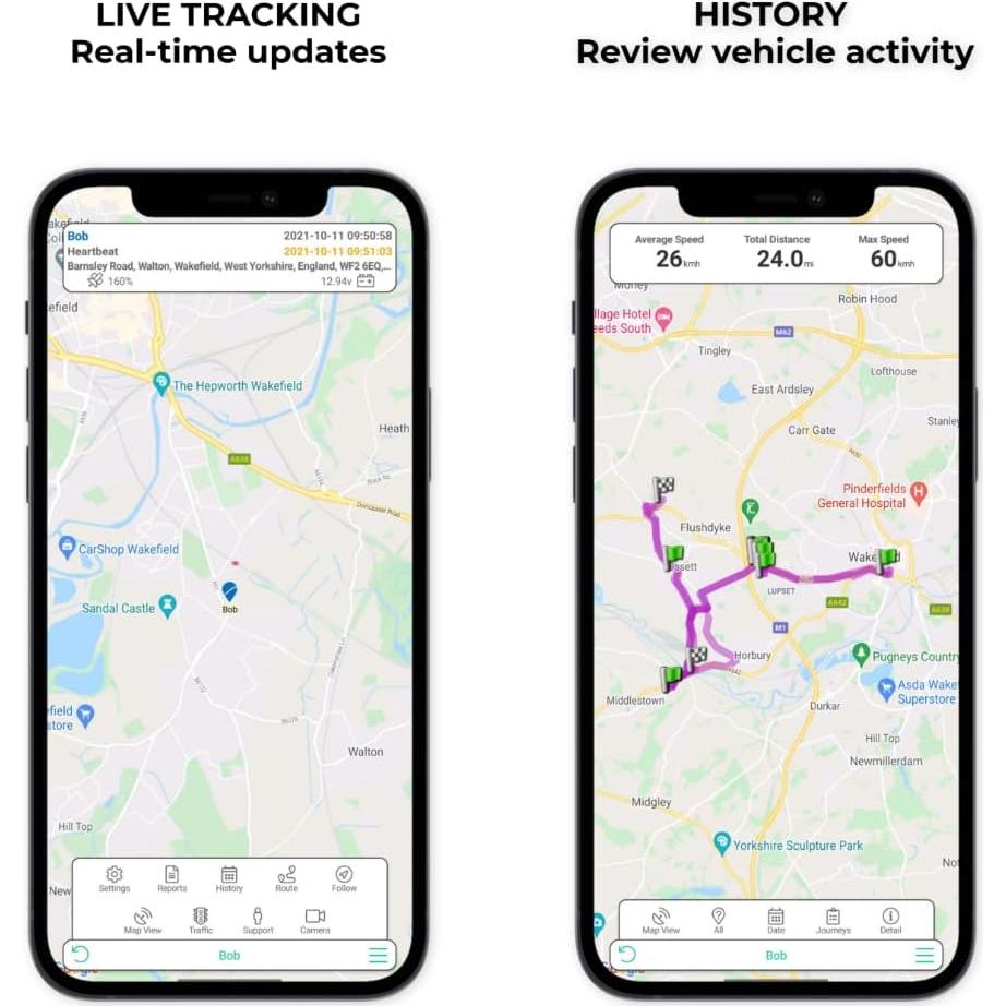 Rastreador GPS 4G GPSBob 12/24V con 5 años de servicio