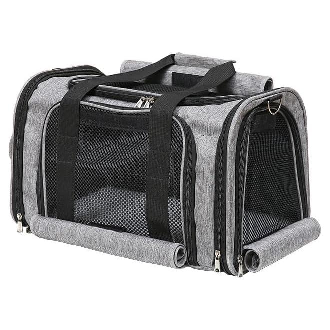 Transportadora Plegable para Mascotas NingBo Gris 53x32x32 cm
