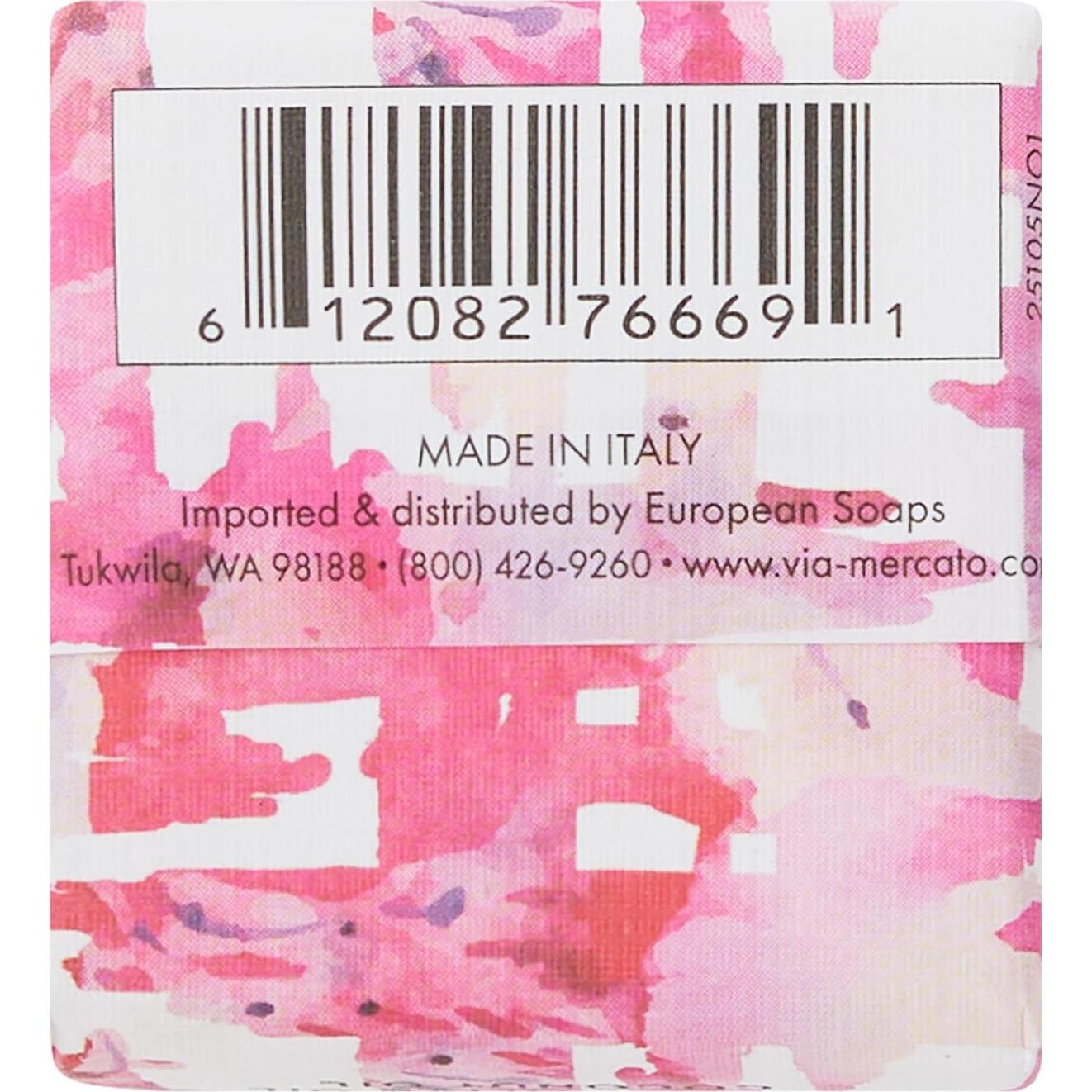 Jabón Italiano Via Mercato 50g - Bergamota, Pachulí, Rosa