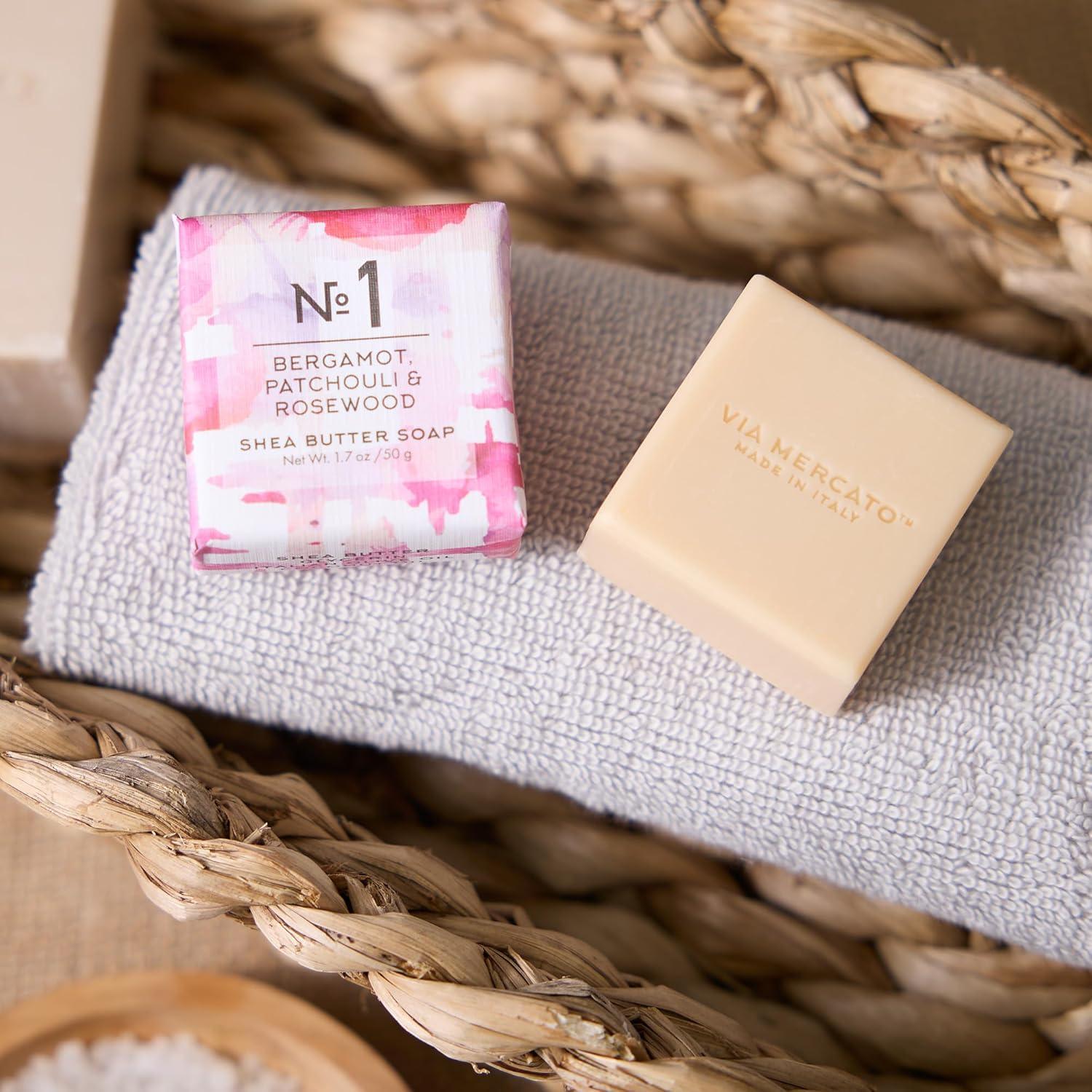 Jabón Italiano Via Mercato 50g - Bergamota, Pachulí, Rosa
