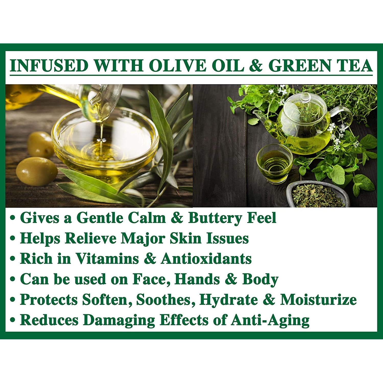 Jabón de Baño Premium Olivia Care 227g - Té Verde Orgánico