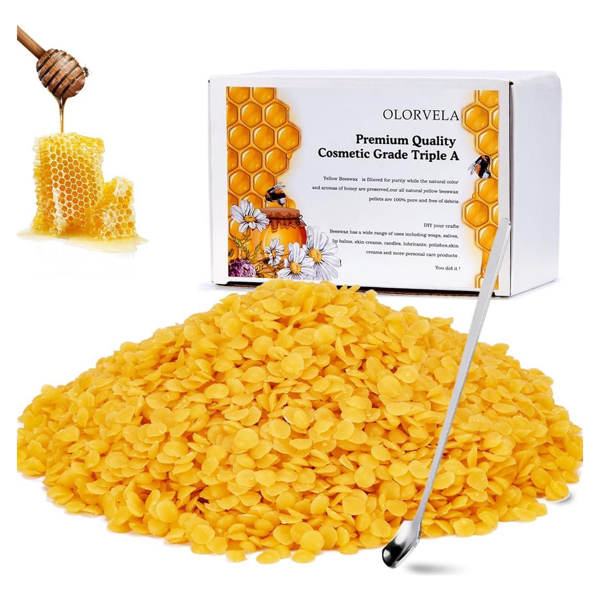 Gránulos de Cera de Abeja Amarilla Olorvela 0.53 kg Triple Filtrada
