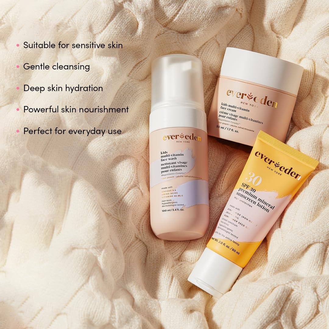 Set de Cuidado Facial para Niños Evereden - Hidratante Melón