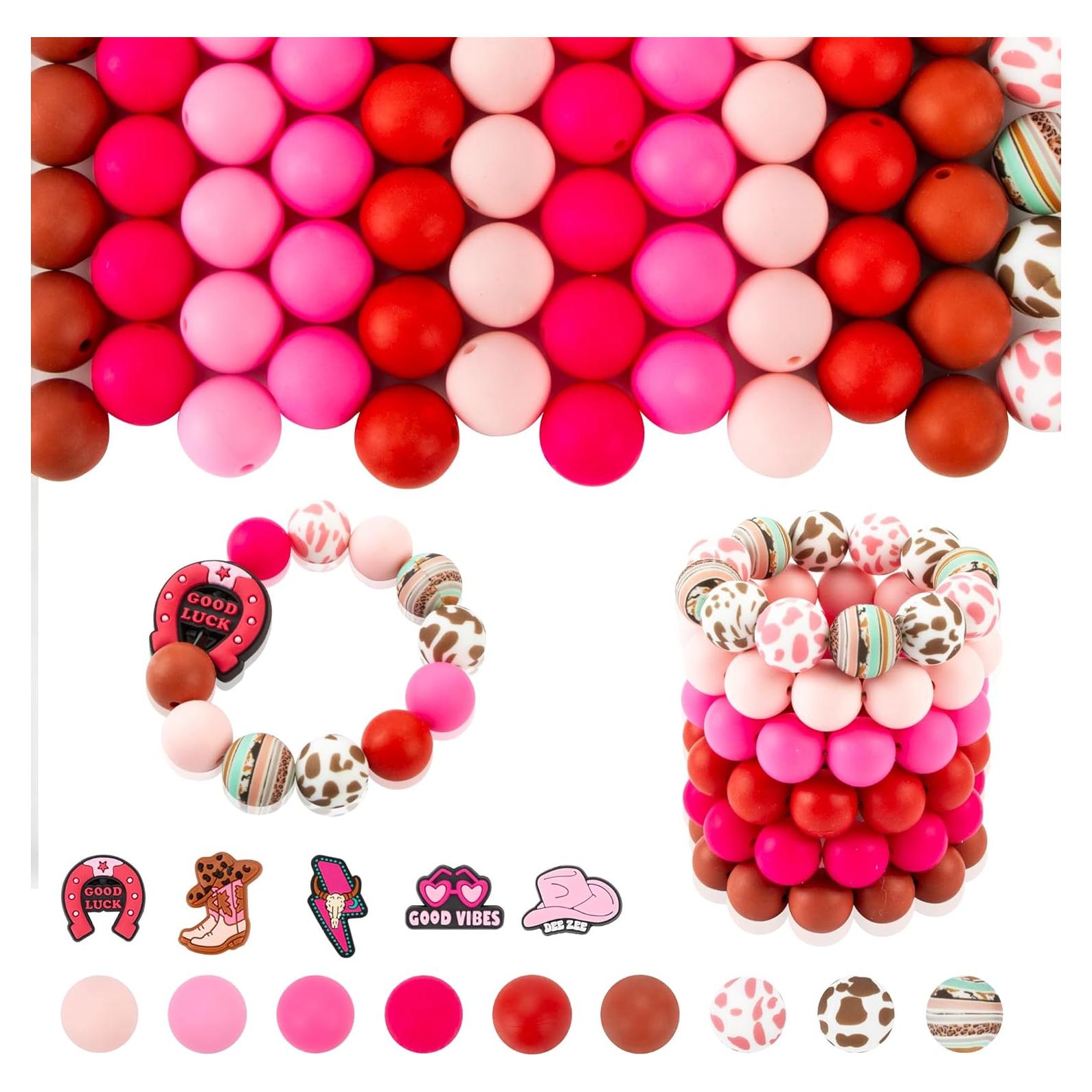 Perlas de Silicona ZIFTY 15mm Kit 66Pcs Manualidades Vaquera