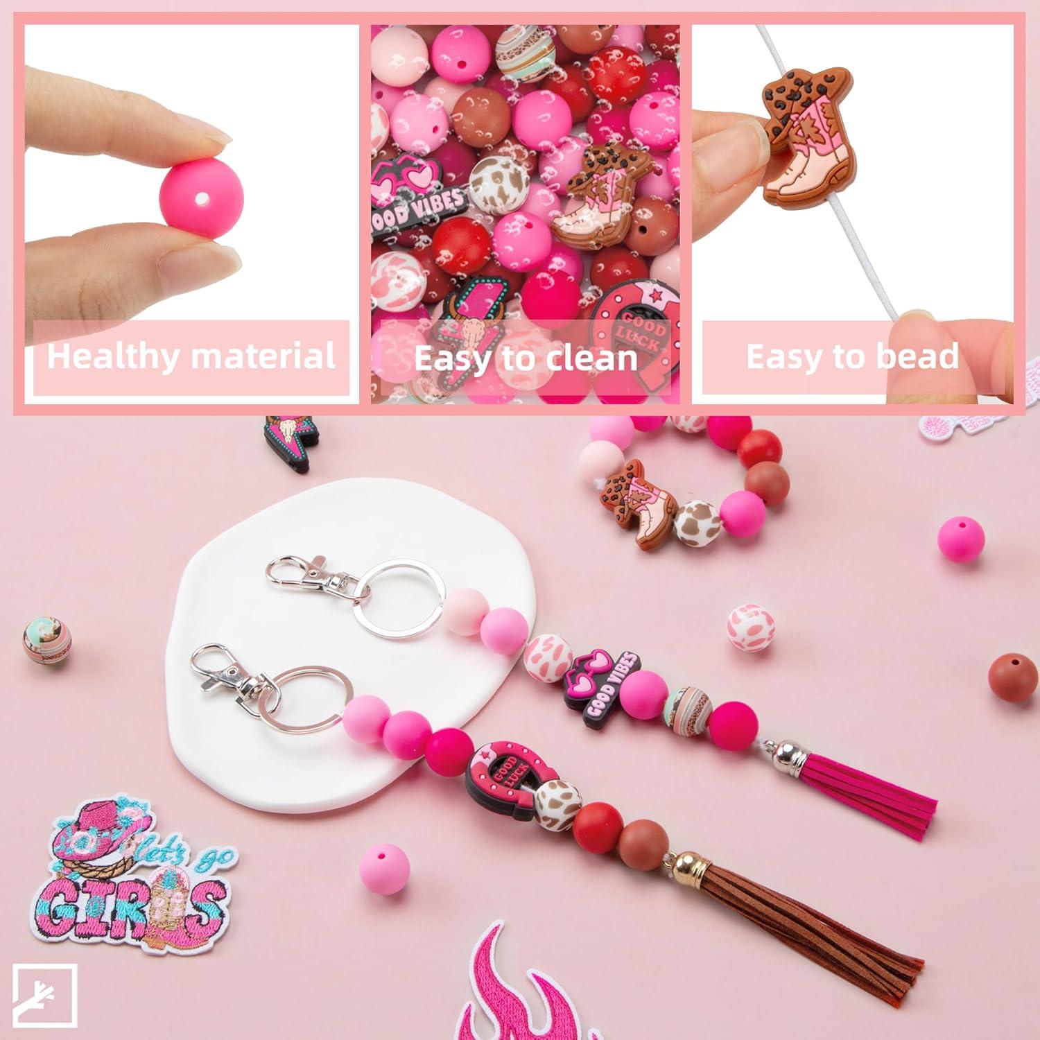 Perlas de Silicona ZIFTY 15mm Kit 66Pcs Manualidades Vaquera