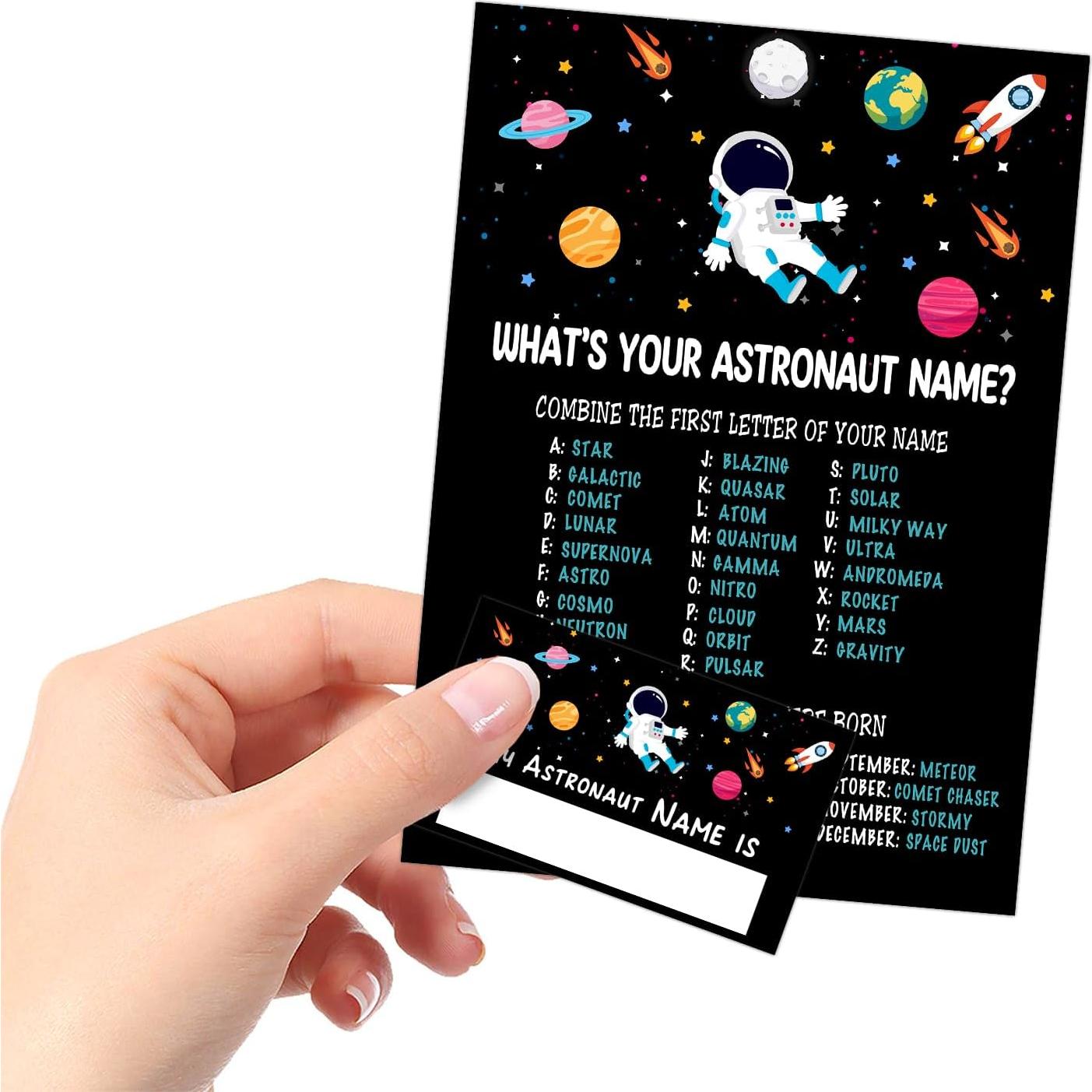Juego de Nombres de Astronauta ALodr con 30 Tarjetas