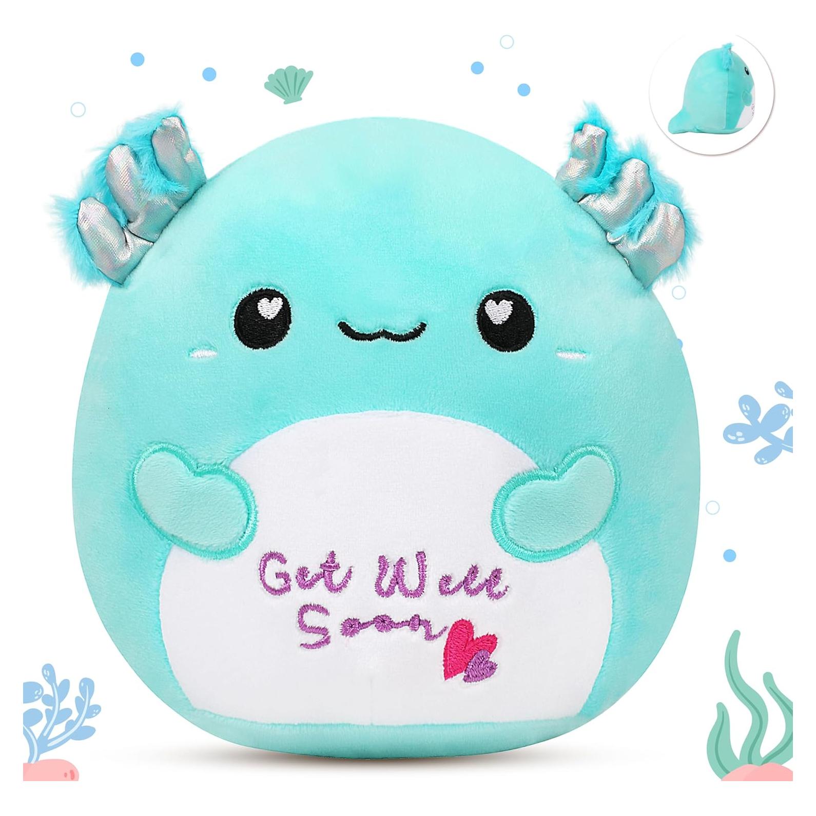 Almohada de Peluche Axolote Easfan 15x12 cm Suave Recuperate Pronto