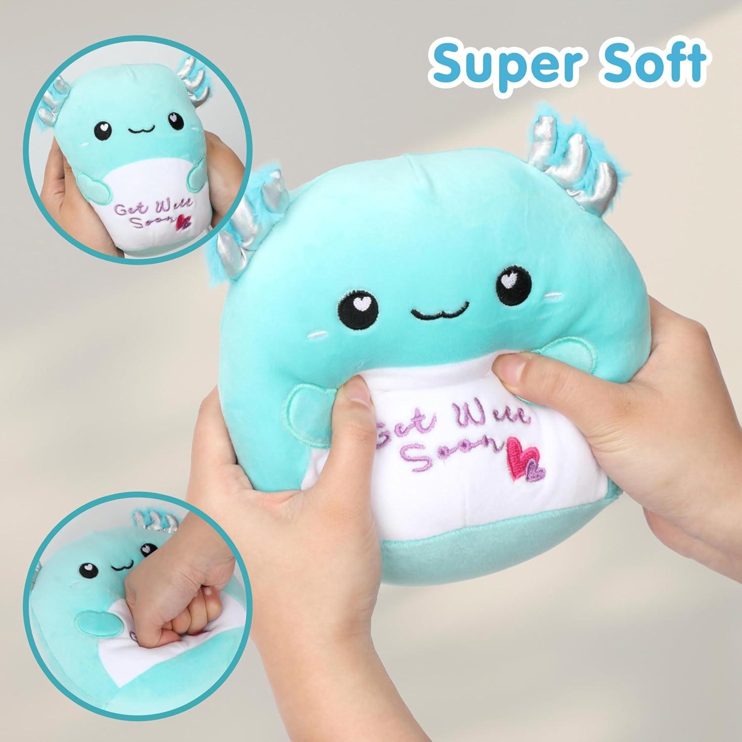 Almohada de Peluche Axolote Easfan 15x12 cm Suave Recuperate Pronto