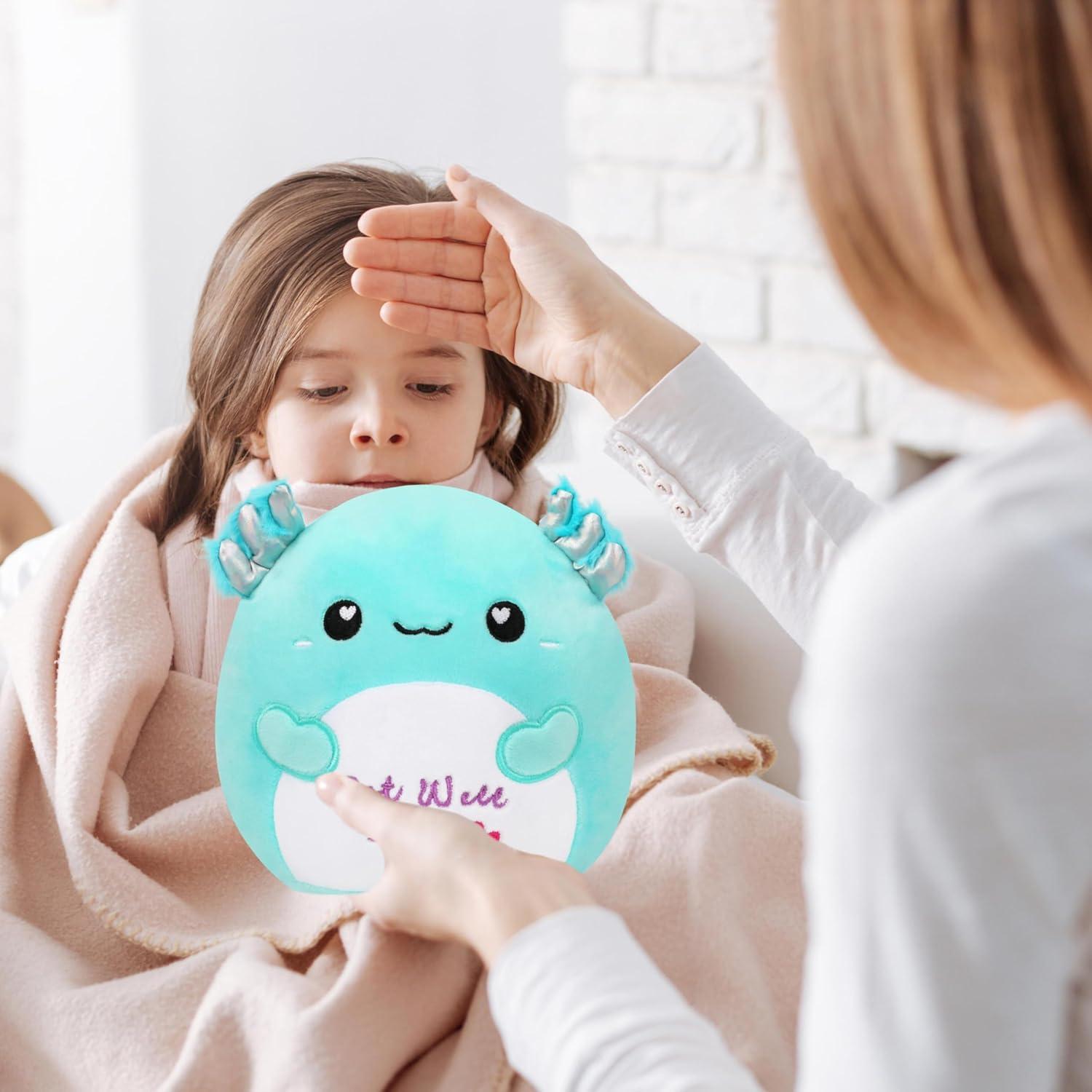 Almohada de Peluche Axolote Easfan 15x12 cm Suave Recuperate Pronto