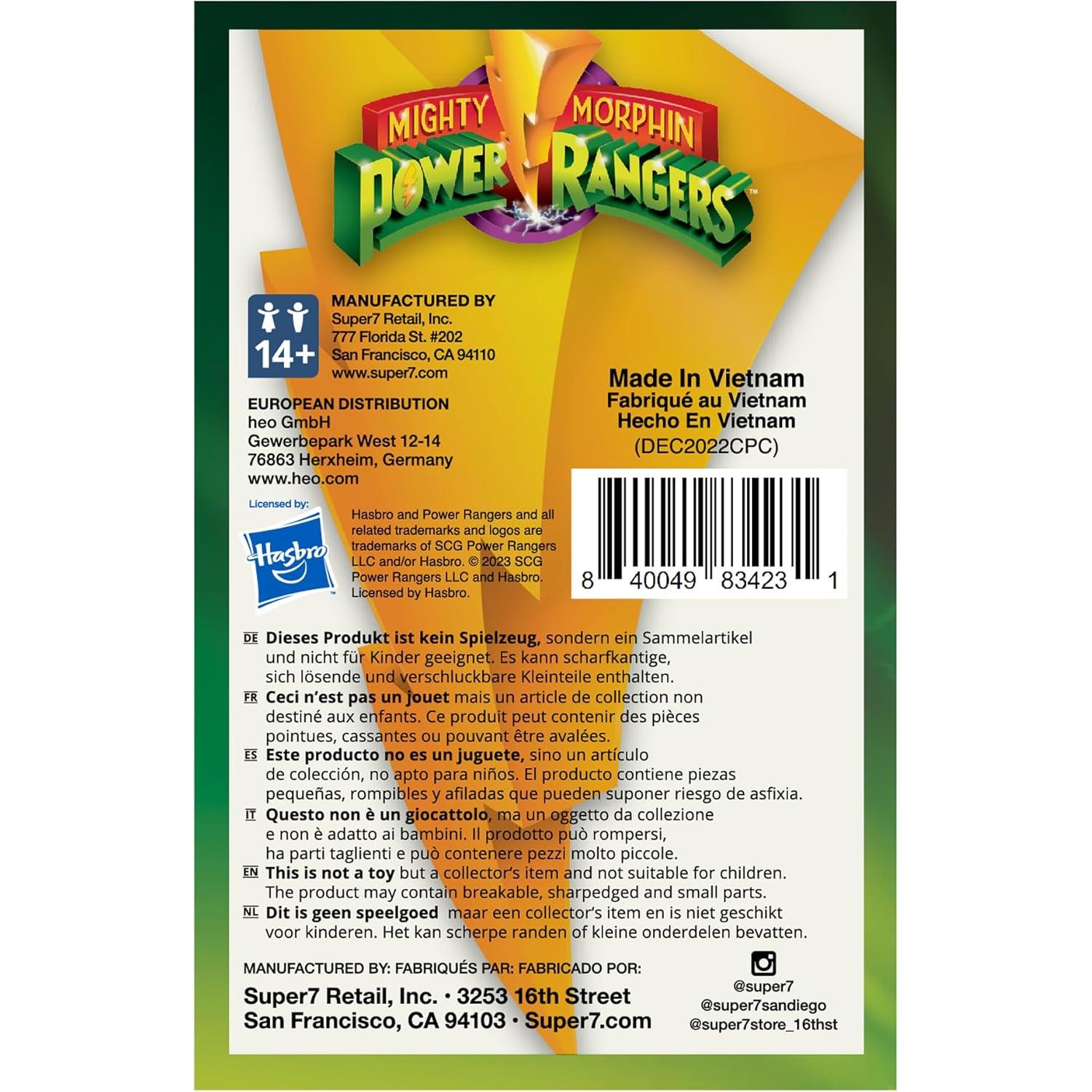 Figura de Acción Super7 Ranger Negro 9.53 cm Power Rangers