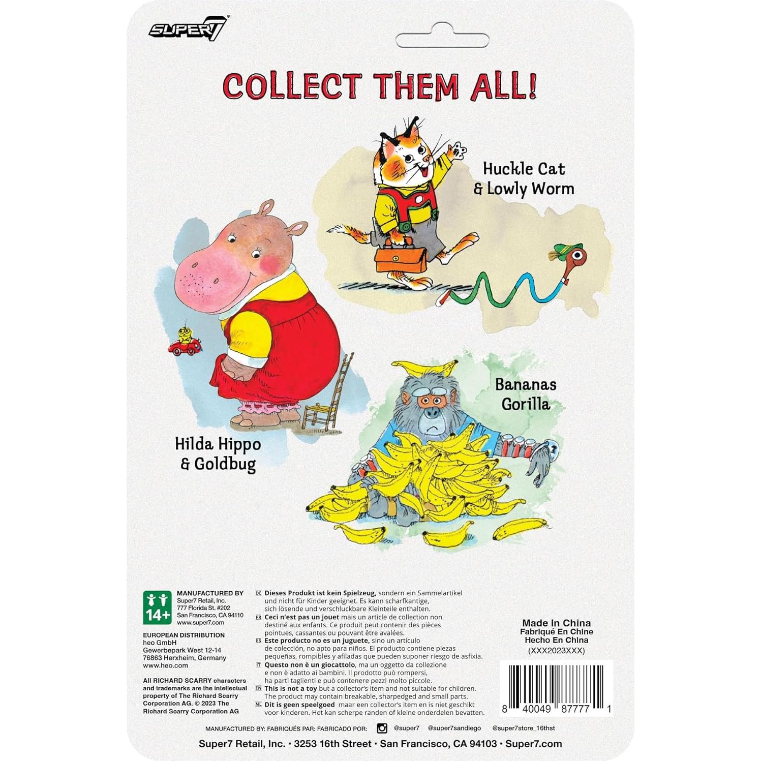 Figura de Acción Super7 Richard Scarry Bananas Gorilla 9.5 cm