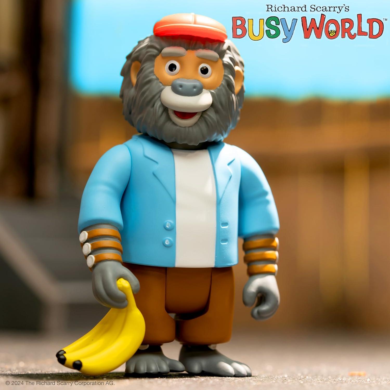 Figura de Acción Super7 Richard Scarry Bananas Gorilla 9.5 cm