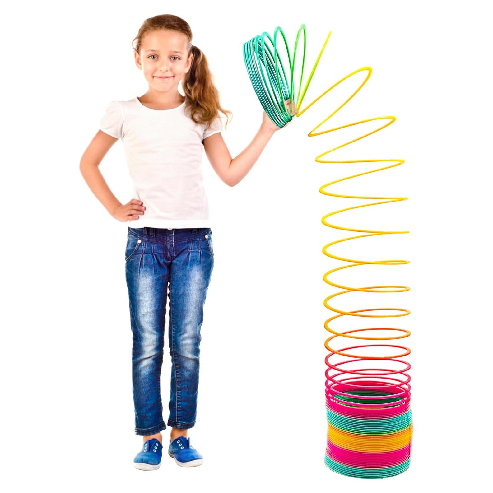Juguete de resorte gigante Srenta arcoíris 15.24 cm para niños