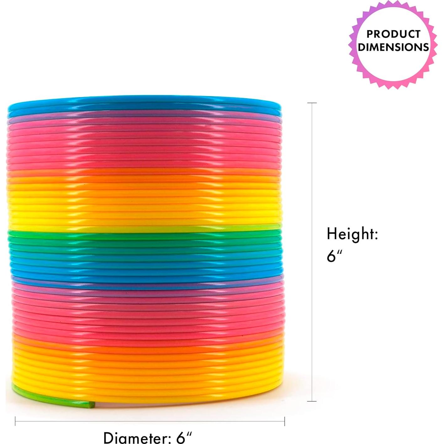 Juguete de resorte gigante Srenta arcoíris 15.24 cm para niños