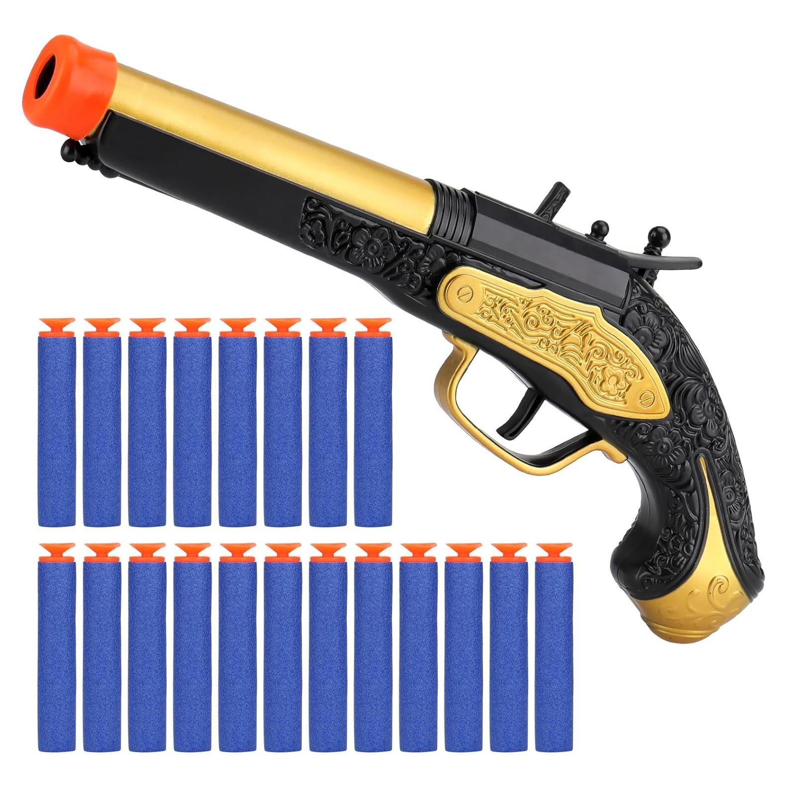 Blaster de Espuma Pirata HD con 20 Dardos - Juguete para Niños 3-8 Años