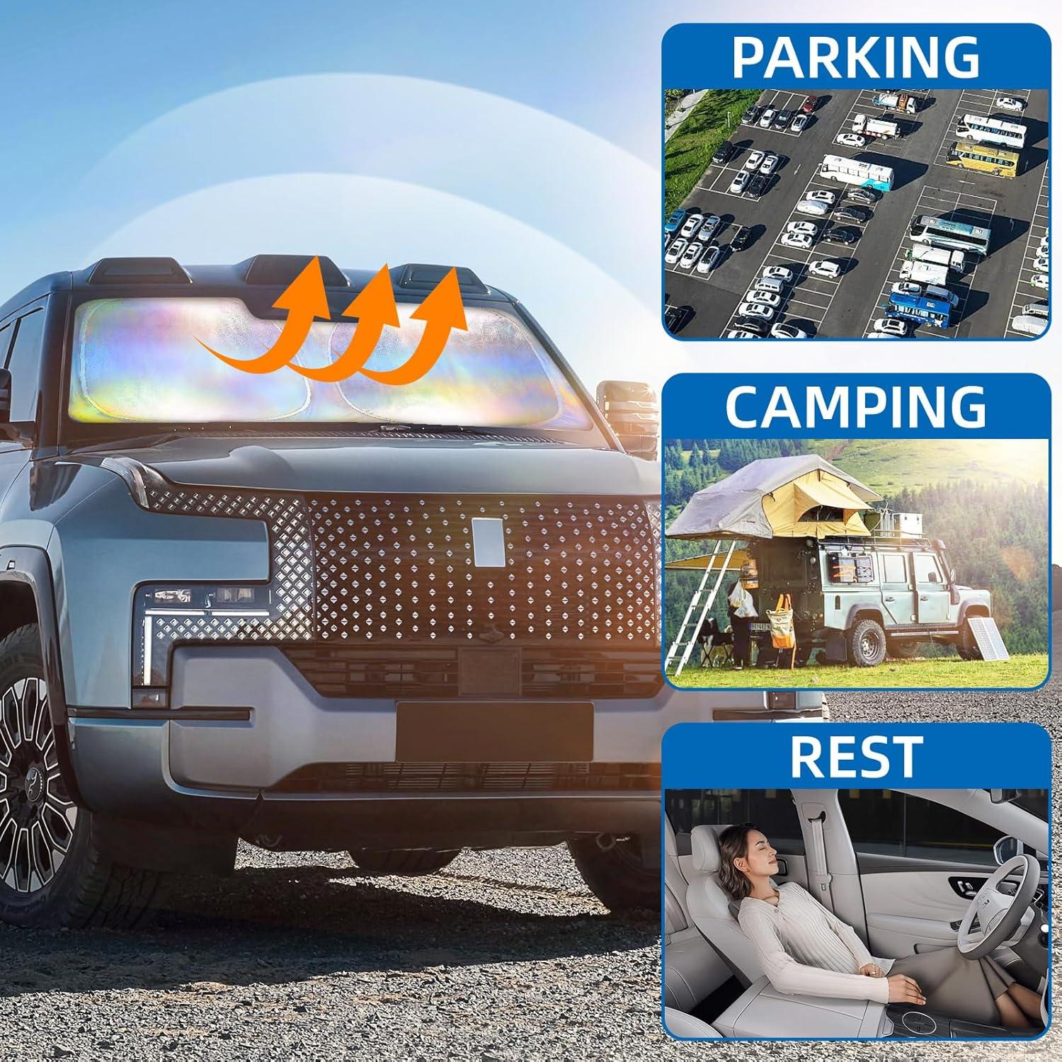 Protector Solar Plegable Aokway para Parabrisas 140x70 cm