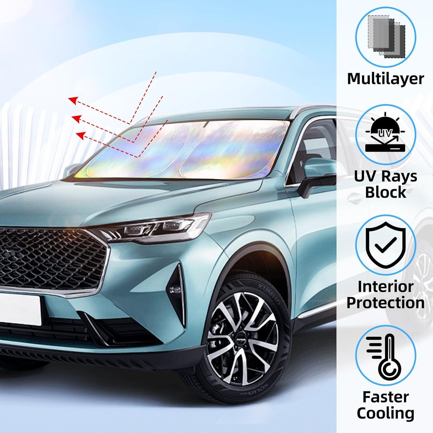 Protector Solar Plegable Aokway para Parabrisas 140x70 cm