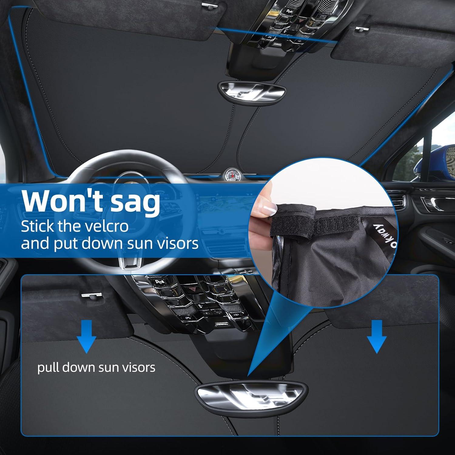 Protector Solar Plegable Aokway para Parabrisas 140x70 cm