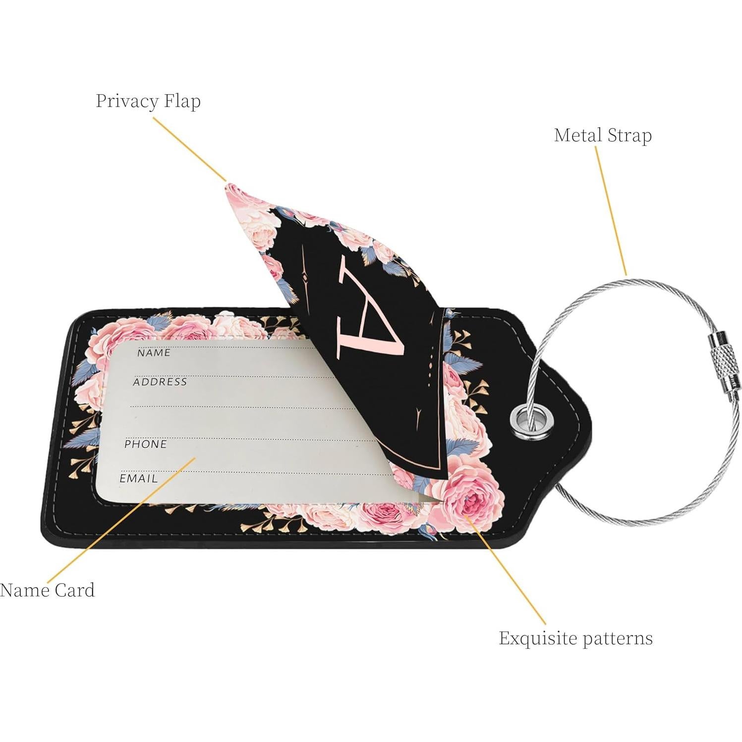 Etiquetas de Equipaje de Cuero PU Anikathy - 2 Pcs con Privacidad