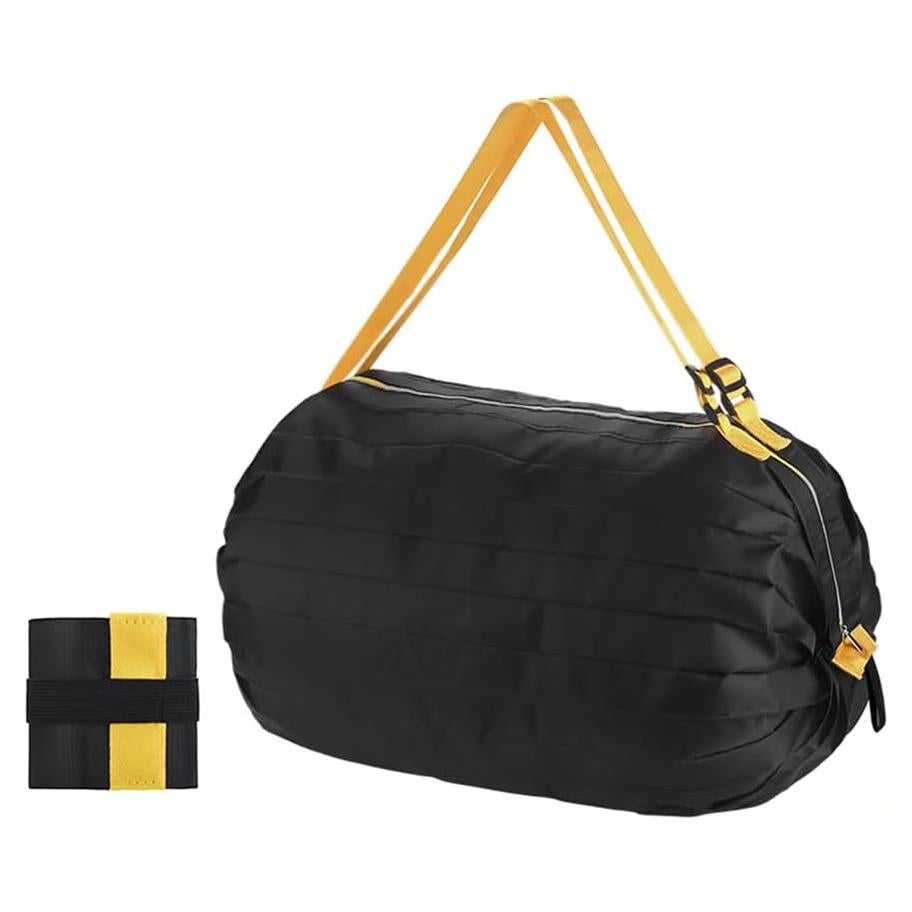 Bolsa de Compras Reutilizable Defrko Negra Plegable 39.9x39.9cm