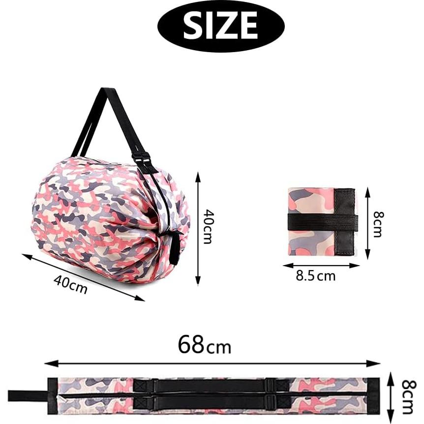 Bolsa de Compras Reutilizable Defrko Negra Plegable 39.9x39.9cm