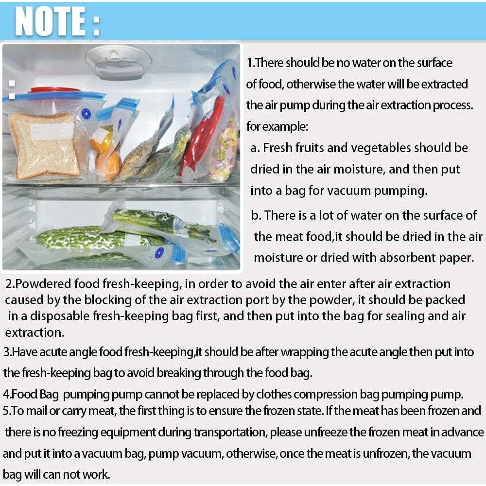 Bolsas Sous Vide Reutilizables Daarcin 20pcs 21x22cm Libre BPA