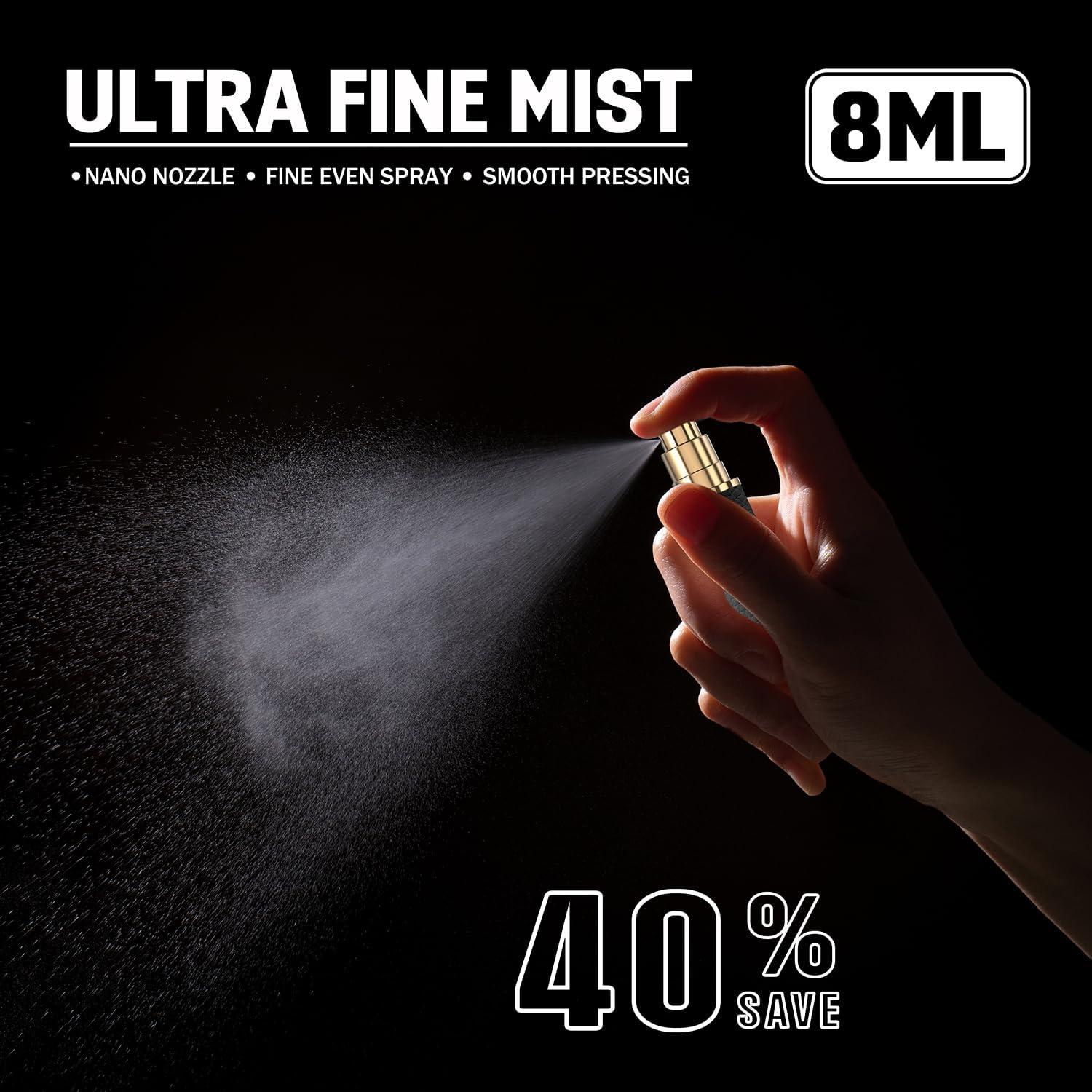 Atomizador de Perfume Recargable 8ml 3zorqinron Negro Cuero